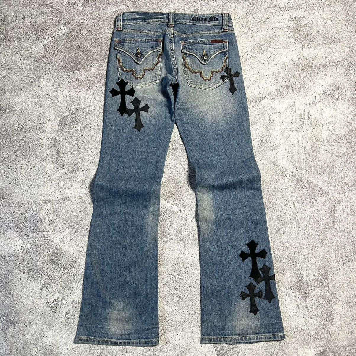 Japanese Brand Vintage Rare Missme Flared Denim Patch Art Size US 30 / EU 46 - 9 Thumbnail