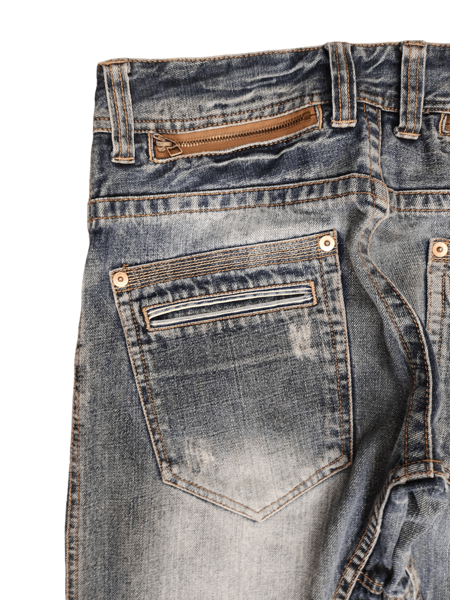 Comme des Garcons × Undercover Made In Heaven Distress Spiral Cut Denim Jean Y2k Streetwear Size US 33 - 15 Thumbnail