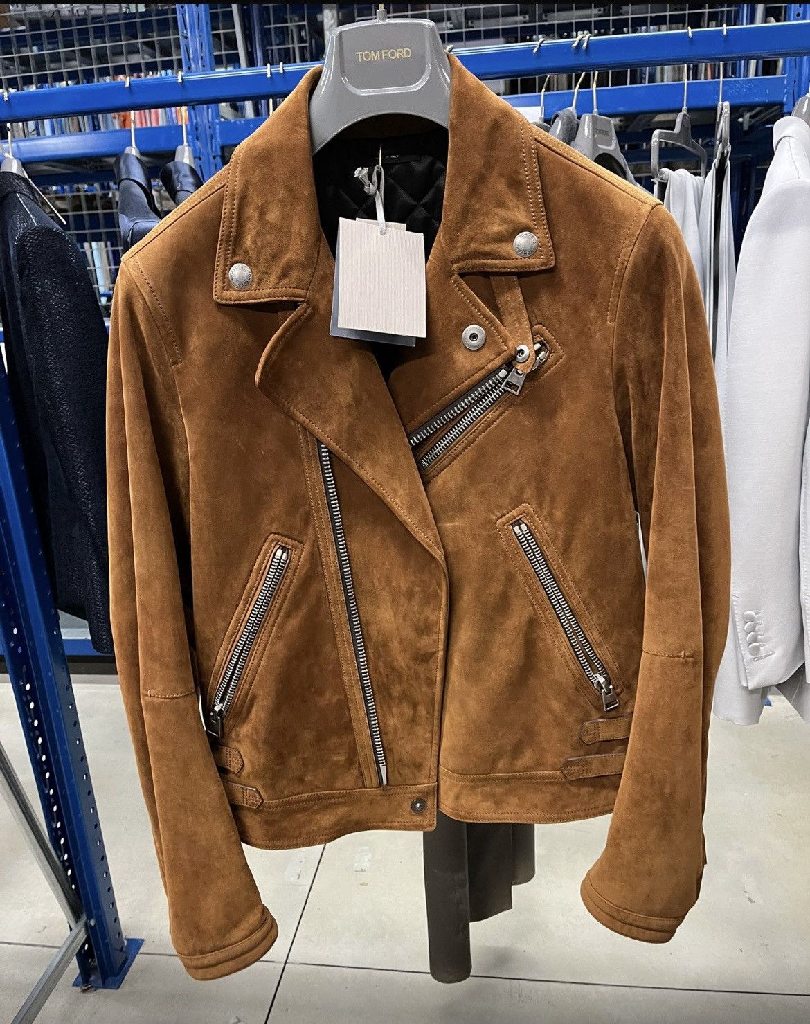 Tom Ford Tom Ford Suede Biker Jacket in Medium Size US M / EU 48-50 / 2 - 7 Thumbnail