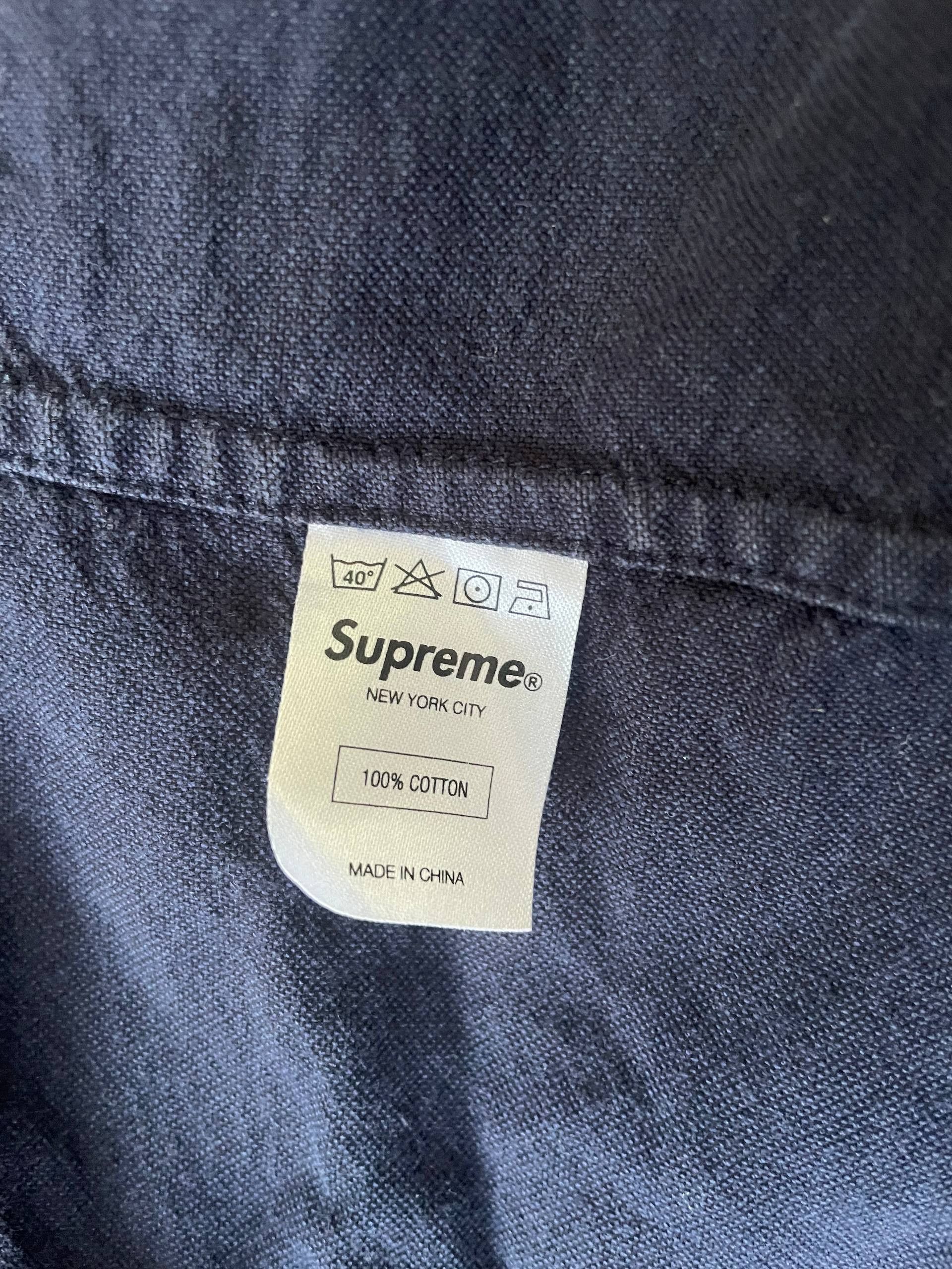 Supreme Supreme Button Up Long Sleeve LS | Blue Cotton Work Shirt Size US S / EU 44-46 / 1 - 6 Thumbnail