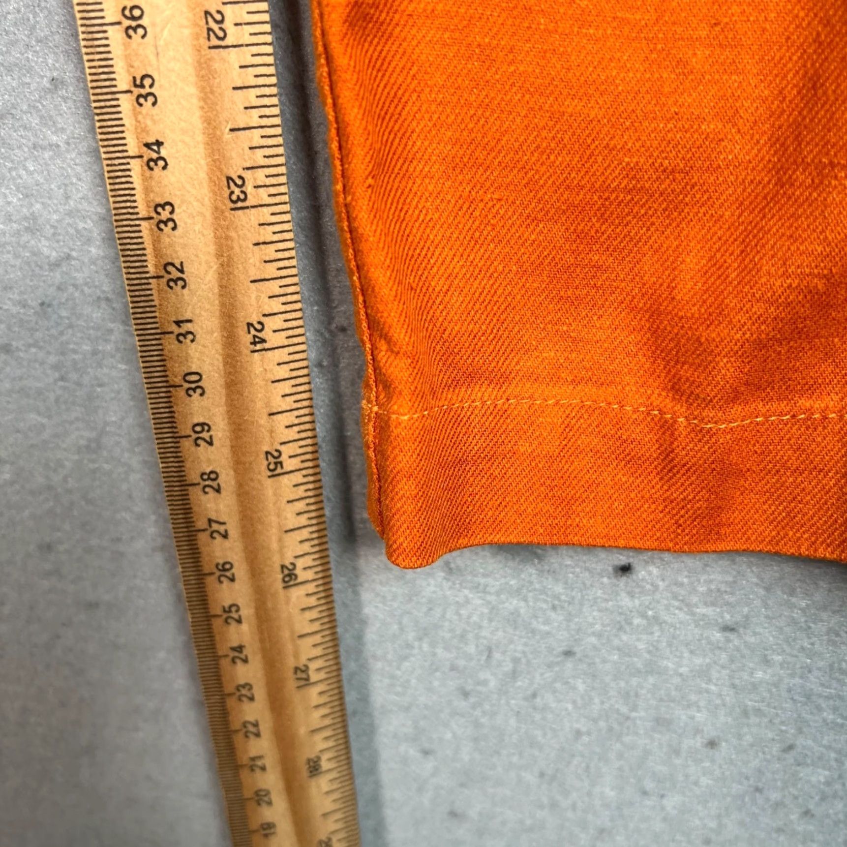 Camila Coelho CAMILA COELHO Women's High-Waisted Tapered Leg Orange Pants 2XS Ankle Linen Viscose Size 24" / US 00 / IT 34 - 7 Thumbnail