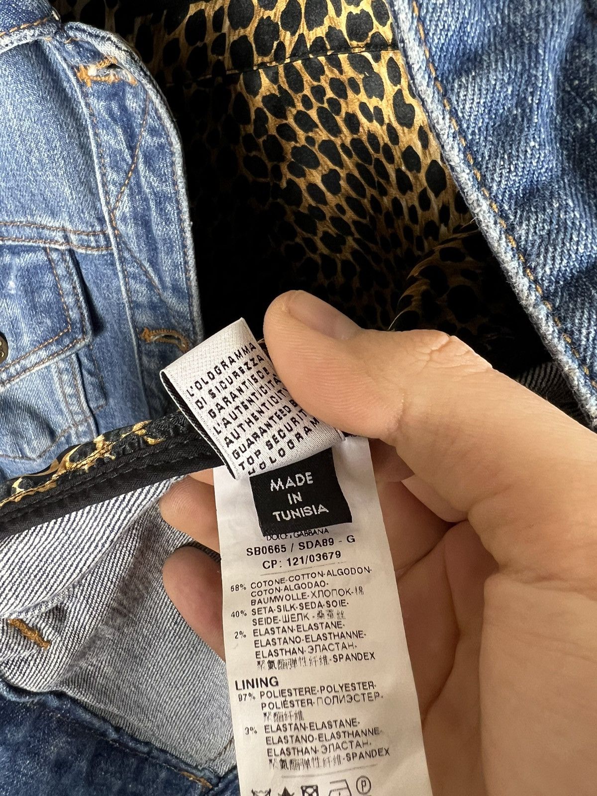 Designer × Dolce & Gabbana Dolce & Gabbana denim trucker jacket animal dotted ornaments Size M / US 6-8 / IT 42-44 - 24 Thumbnail