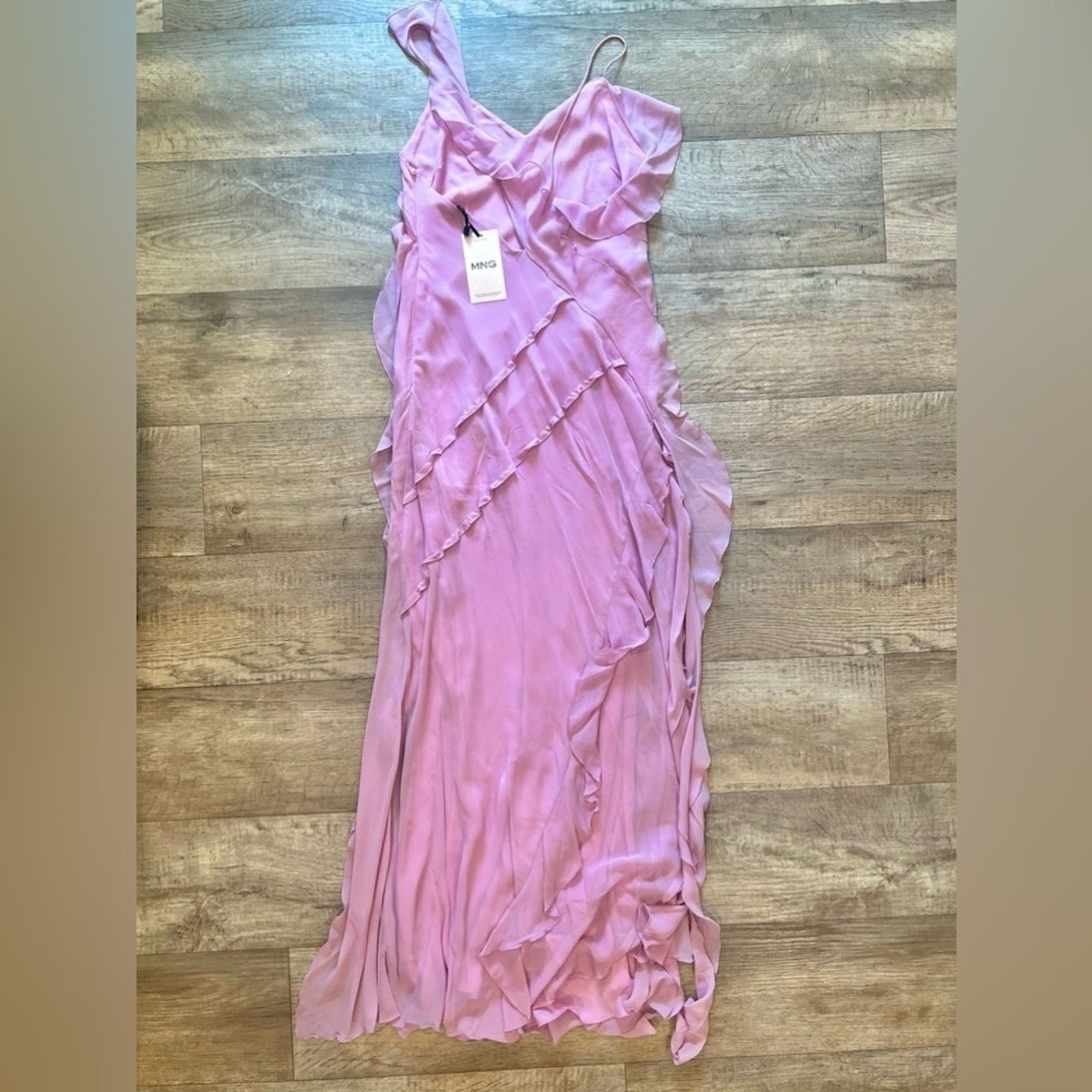 Mango MANGO Pink Ruffle Maxi Dress NWT Size M / US 6-8 / IT 42-44 - 20 Thumbnail