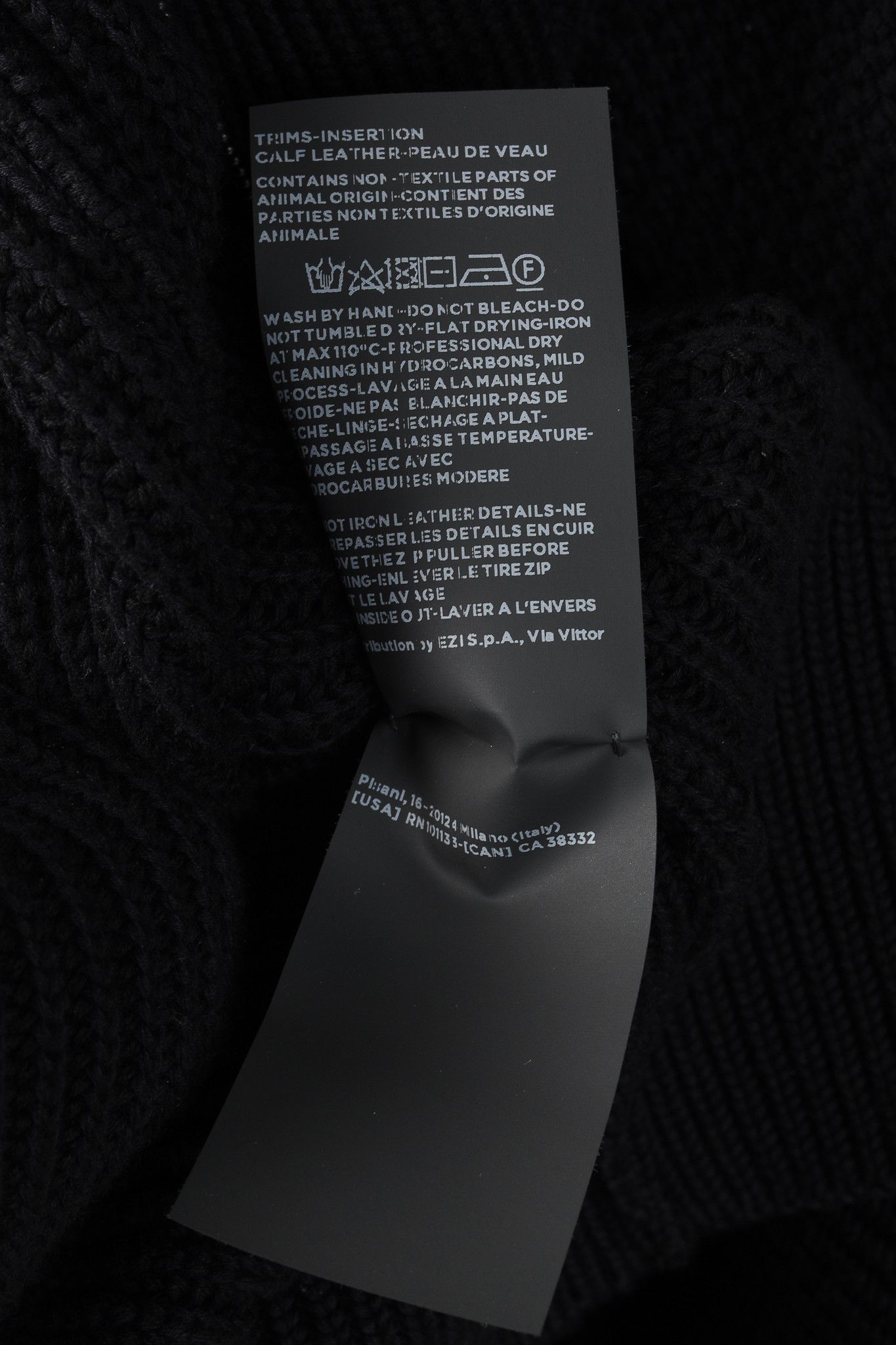 Ermenegildo Zegna Ermenegildo Zegna Navy Cotton-Silk Ribbed Knit Cardigan Size US L / EU 52-54 / 3 - 10 Thumbnail