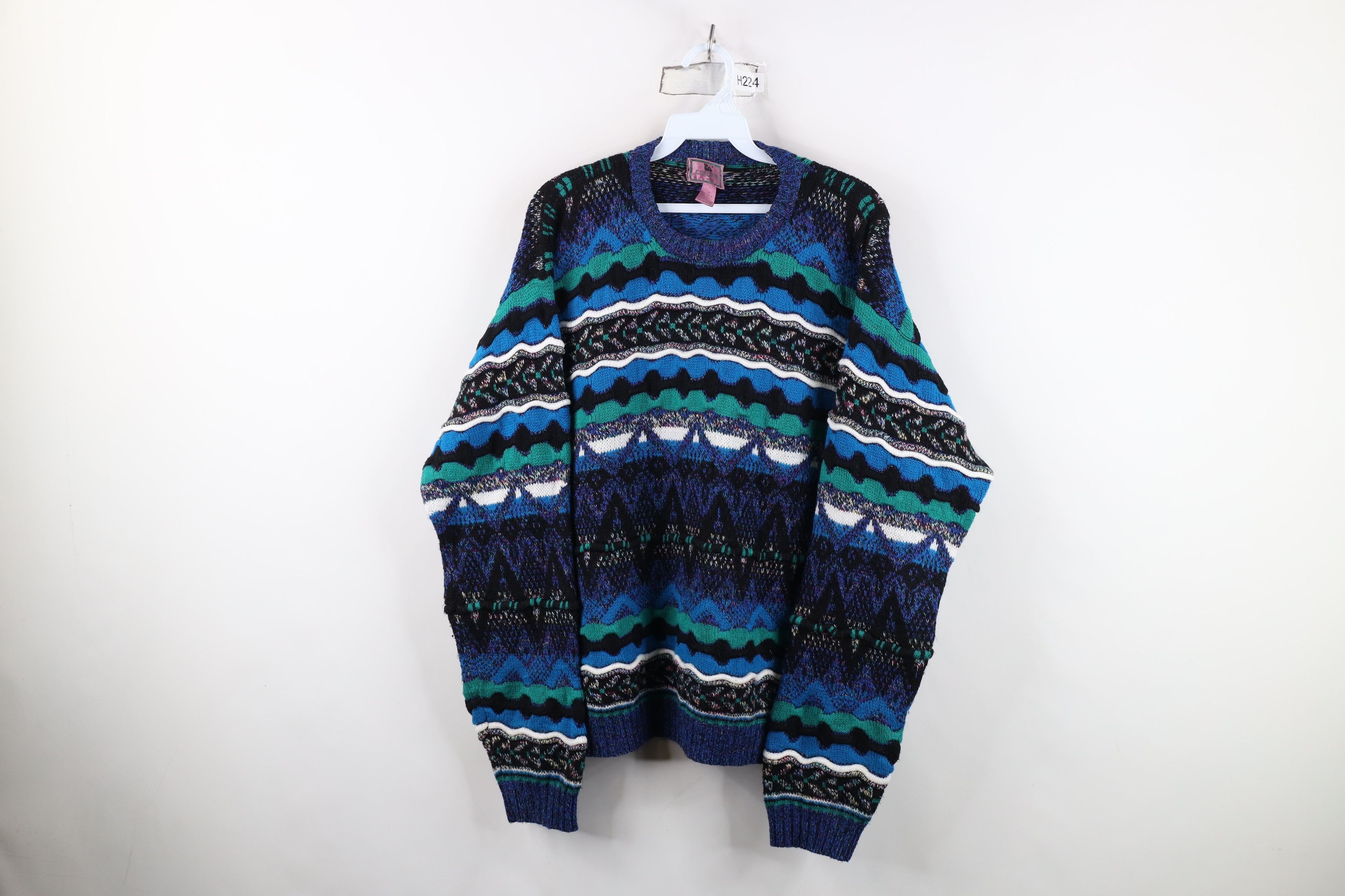 Vintage Vintage 90s Coogi Style Rainbow Knit Crewneck Sweater Size US M / EU 48-50 / 2 - 1 Thumbnail