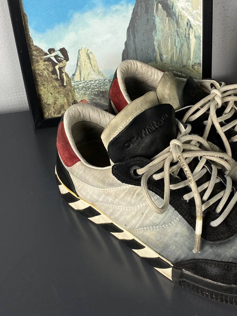 Off-White × Virgil Abloh Off White Vulcanized Leather Low Sneaker Size US 8.5 / EU 41-42 - 5 Thumbnail