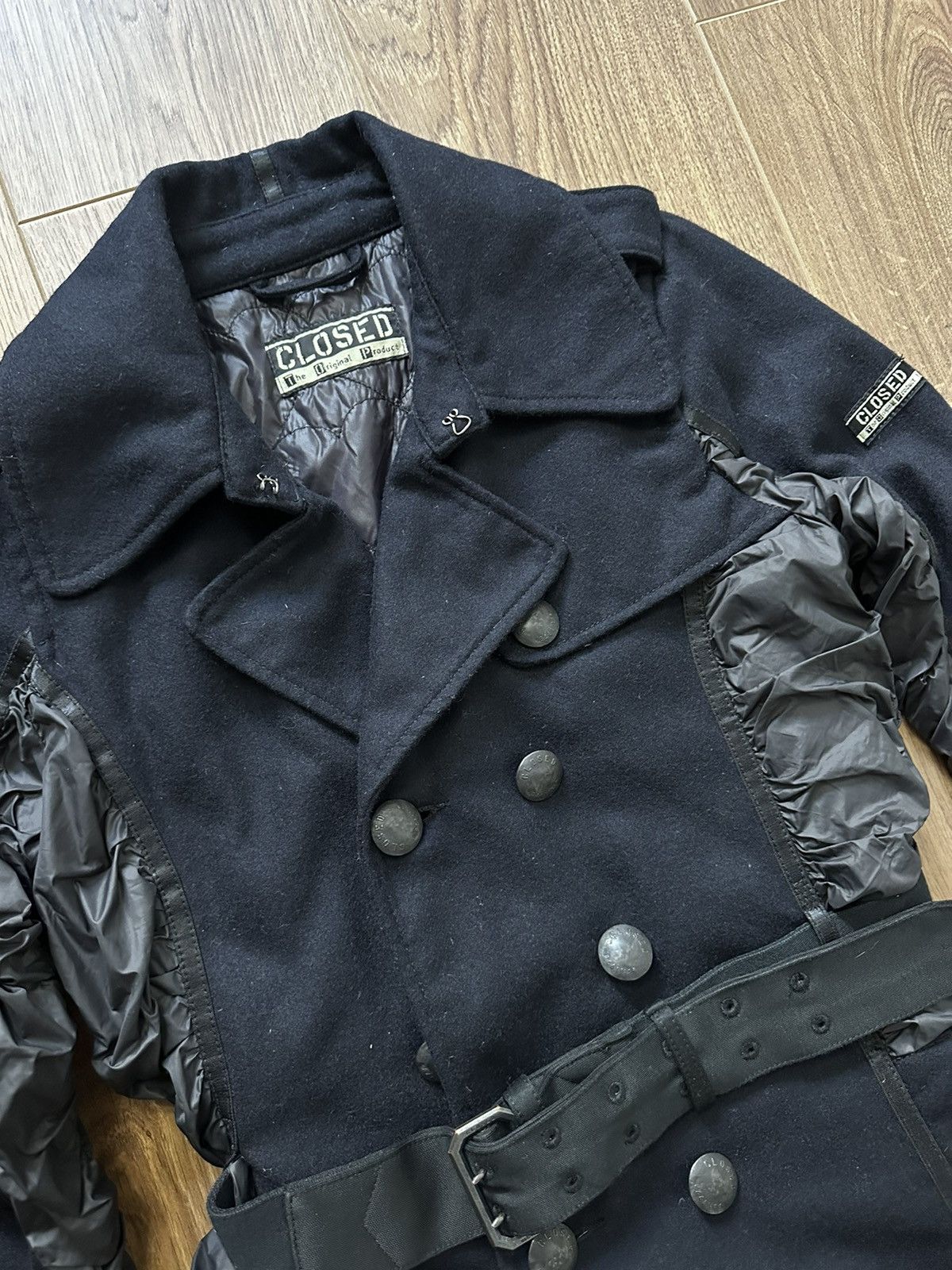 Marithe + Francois Girbaud × Vintage Marithe Francois Girbaud Closed Avantgarde Nylon Trench Coat Size M / US 6-8 / IT 42-44 - 5 Thumbnail