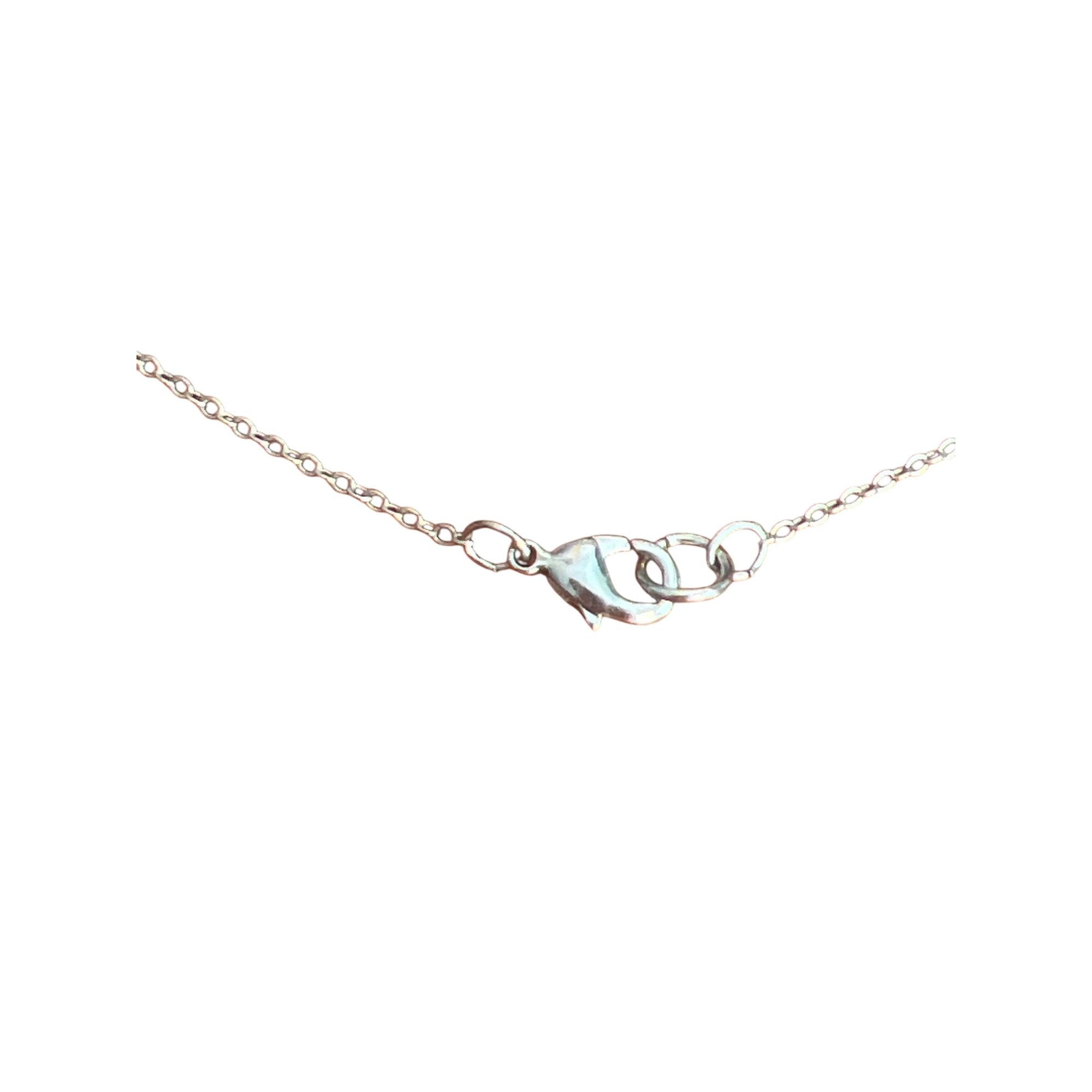 Other Silver Tone Initial "D" Pendant Necklace Clear Crystal Rhine Size ONE SIZE - 4 Thumbnail