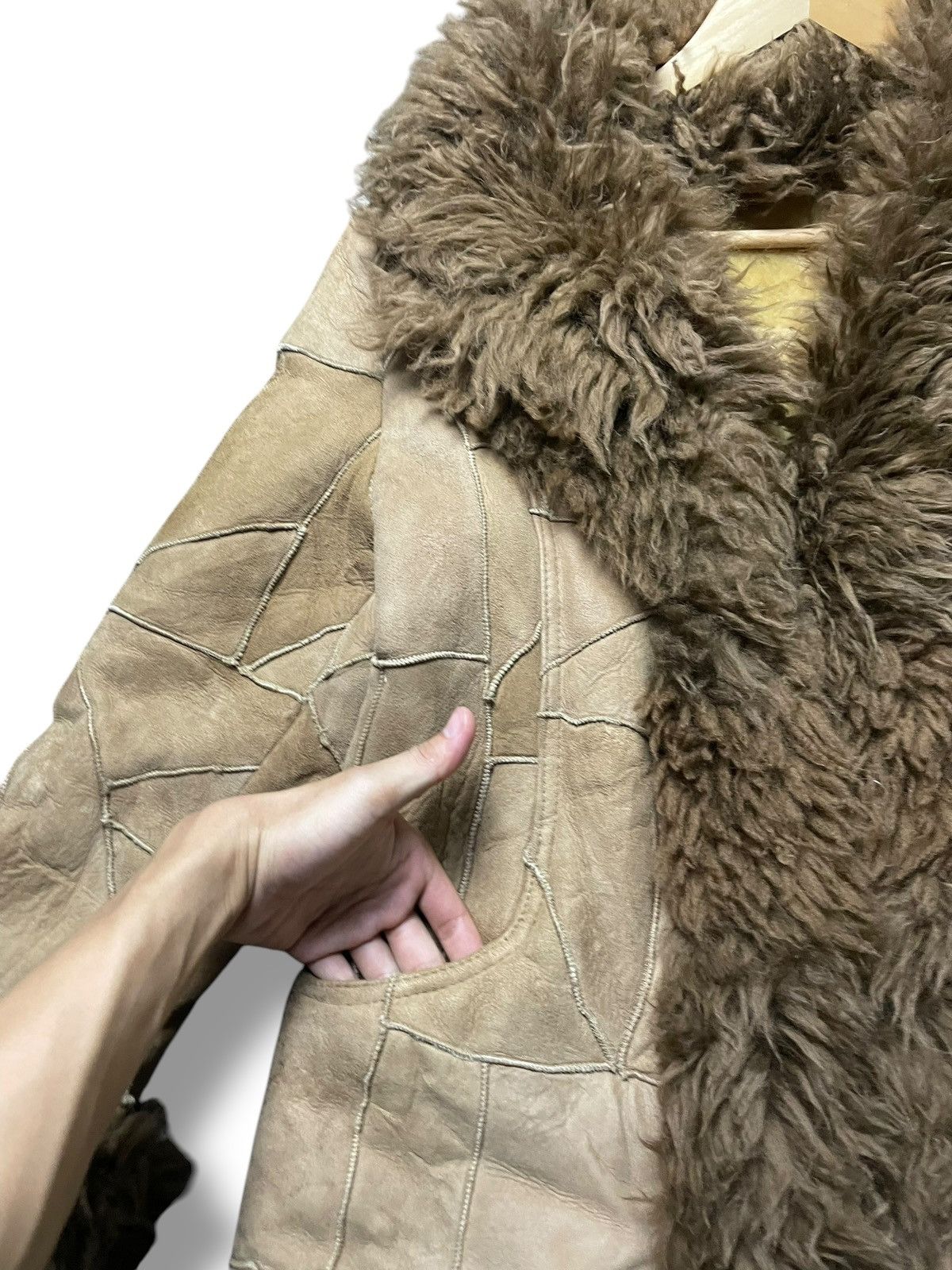 The Unbranded Brand × Vintage Vintage Leather Suede Fur Coat (46) Size S / US 4 / IT 40 - 7 Thumbnail
