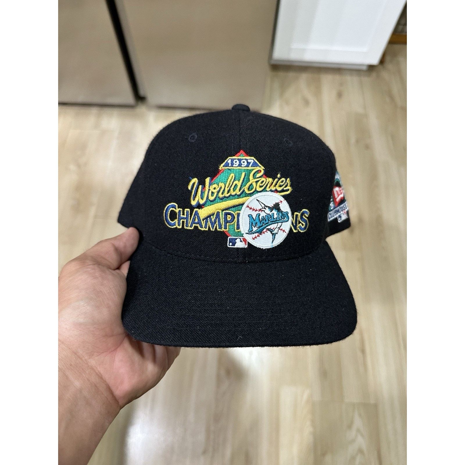 Vtg New Era 1997 Florida Marlins World Series Champions Hat