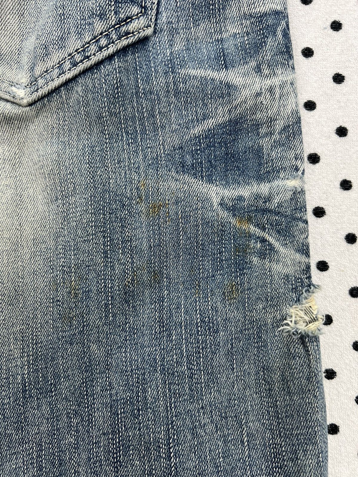 Japanese Brand Rattle Trap Crazy Trashed & Destroyed Flare Denim Size US 32 / EU 48 - 18 Thumbnail