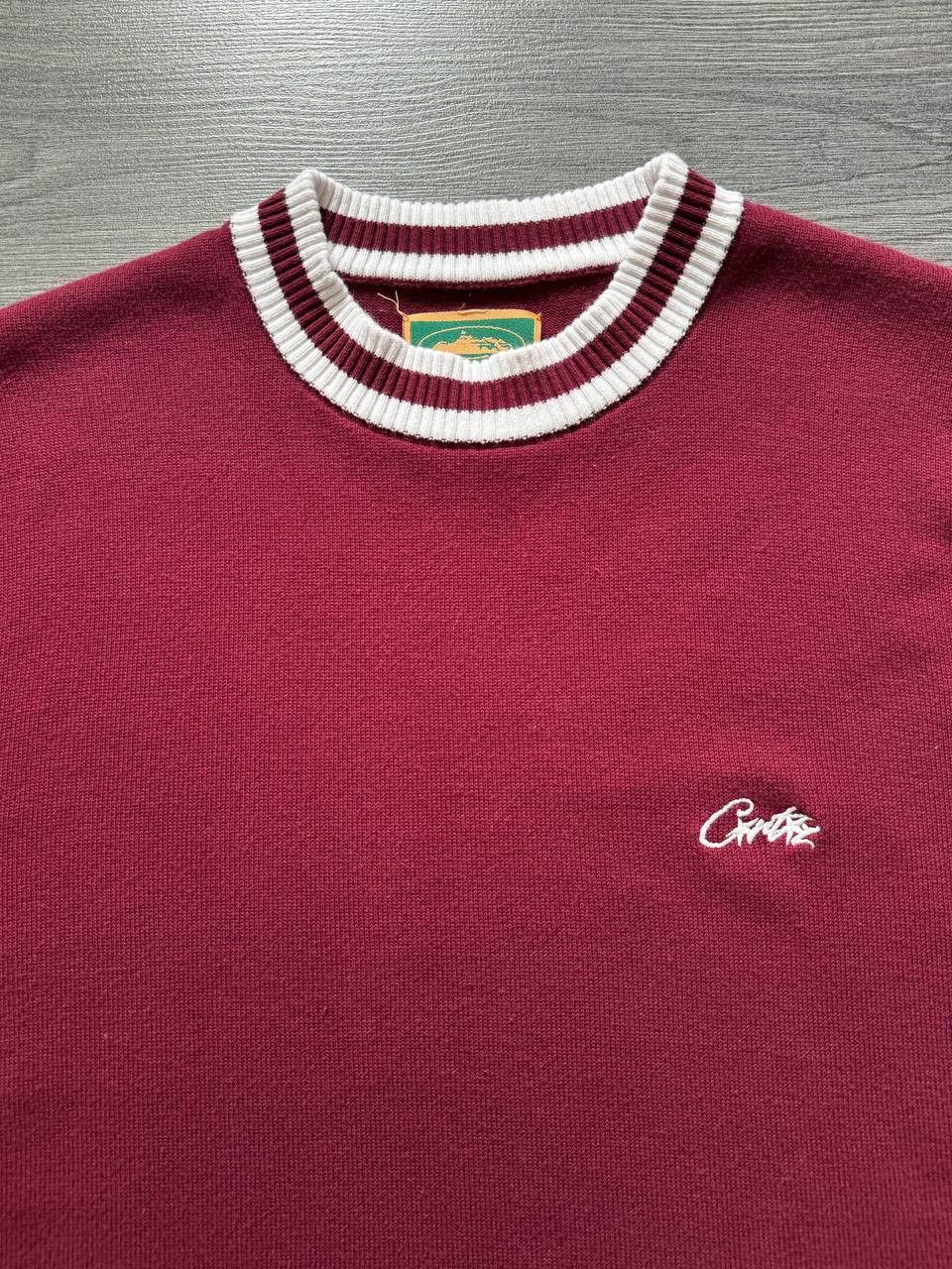 Corteiz Corteiz Deala Burgundy Knit Tee T-Shirt Size US L / EU 52-54 / 3 - 5 Thumbnail
