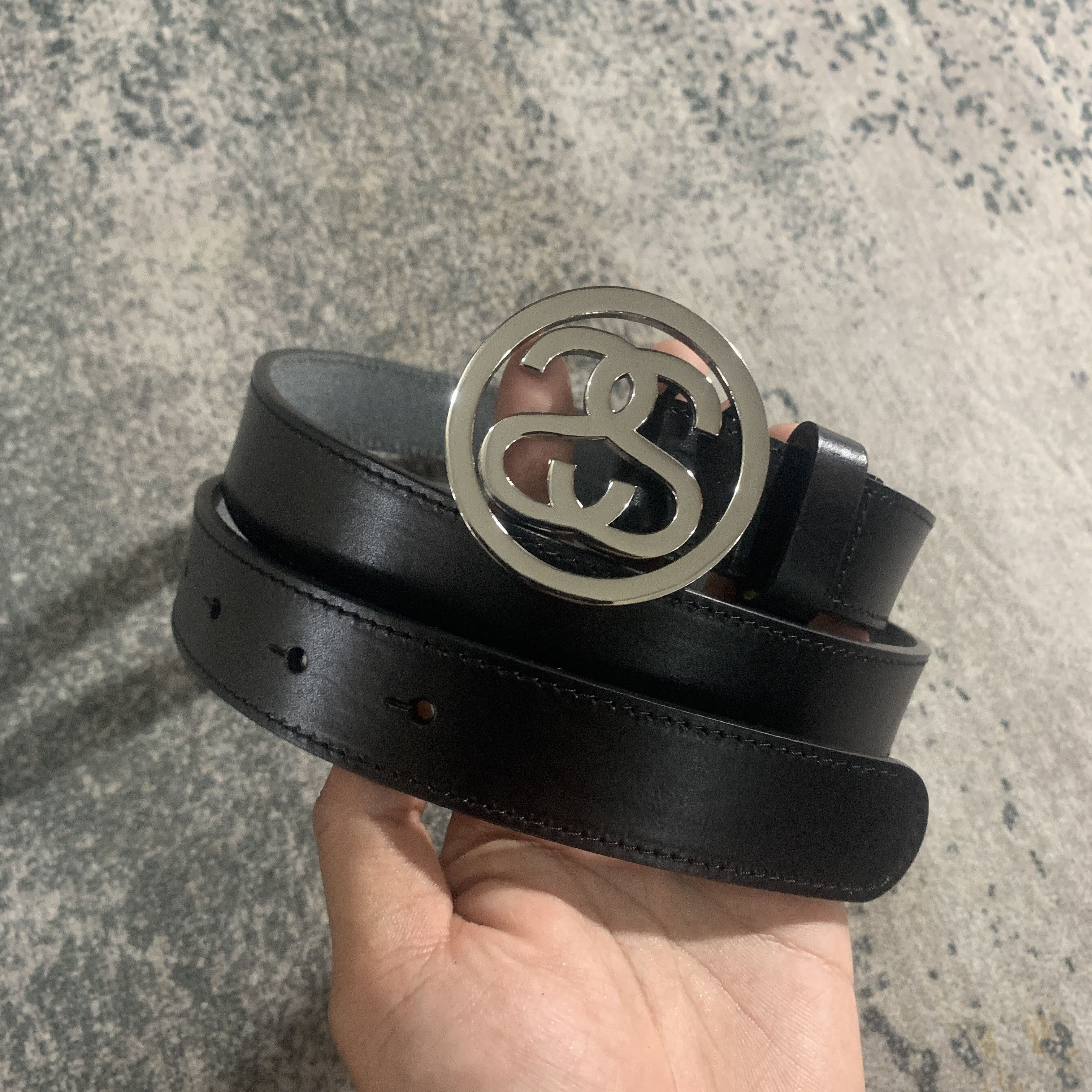 Stussy Stüssy SS Link Studded Belt Black L/XL | Grailed
