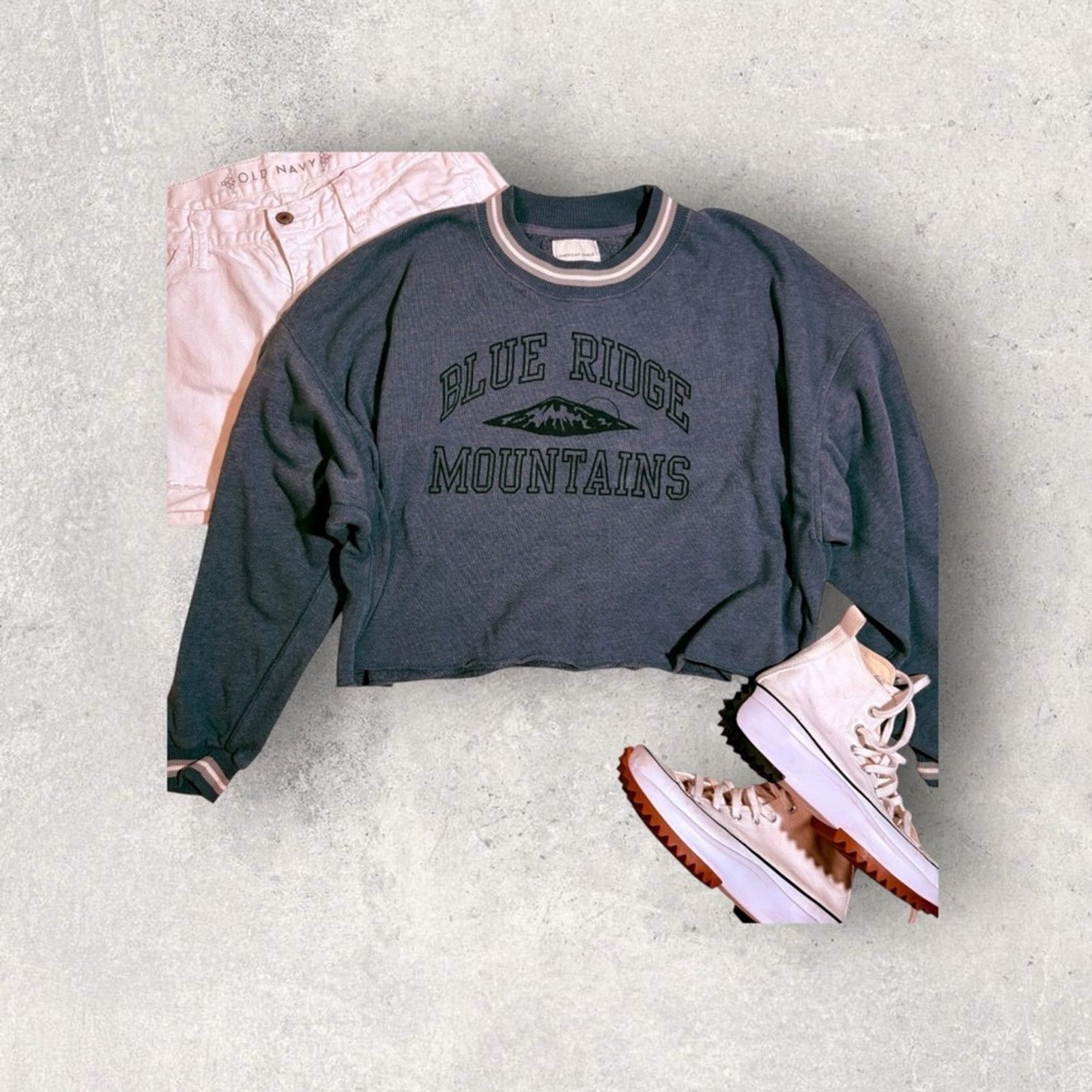 American Eagle Outfitters American Eagle Outfitters Blue Sweatshirt Vintage Graphic Size S / US 4 / IT 40 - 3 Thumbnail