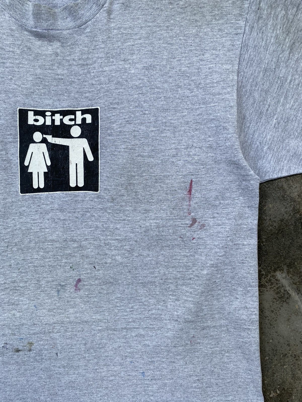 Vintage SICK🔥Rare Vintage 90s Bitch Skateboards Single Stitch Tees Size US L / EU 52-54 / 3 - 4 Thumbnail
