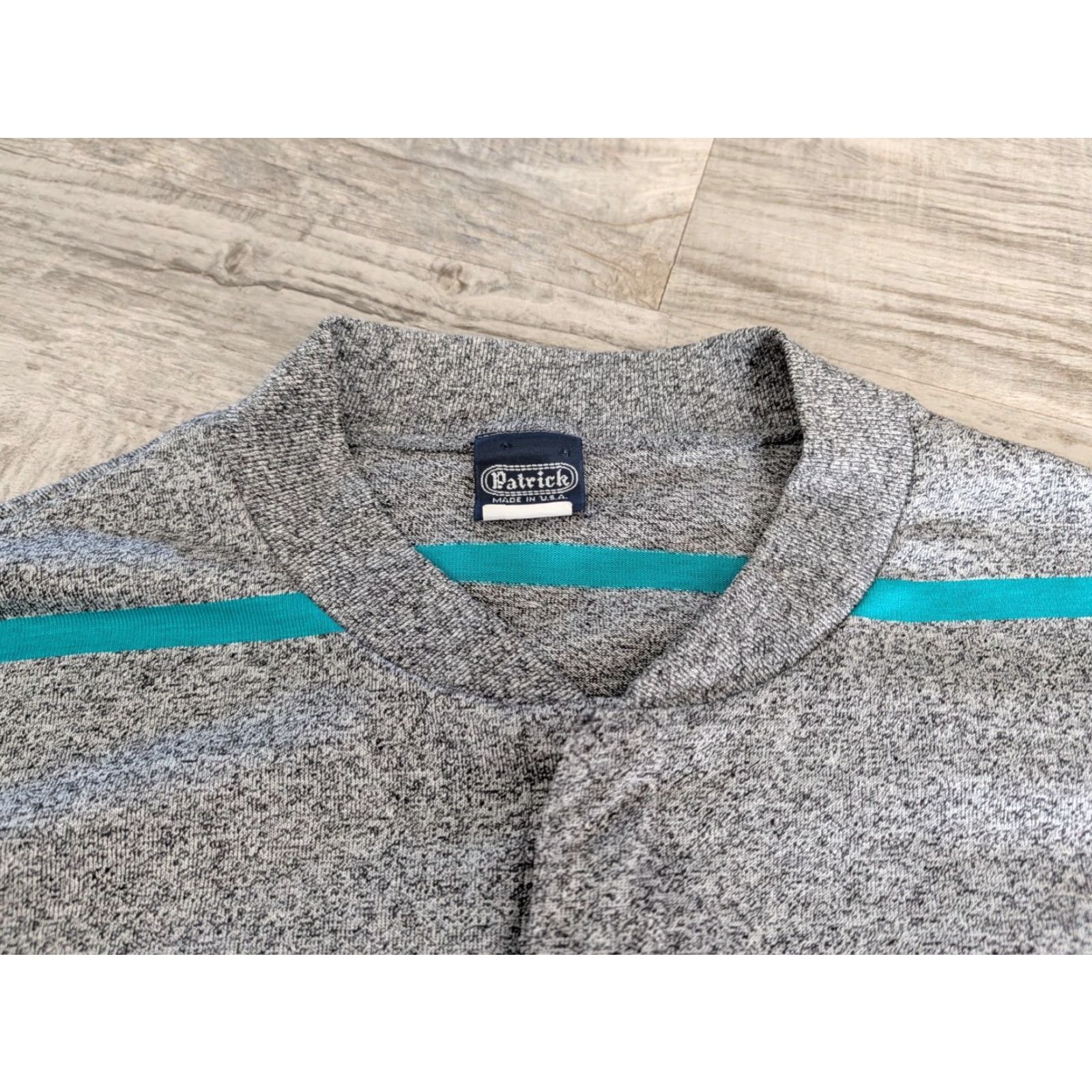 Vintage Vtg Patrick Long Sleeve Striped Henley Ribbed Shirt Size 3XL USA Made Gray Men’s T-Shirt Size US XXL / EU 58 / 5 - 7 Thumbnail