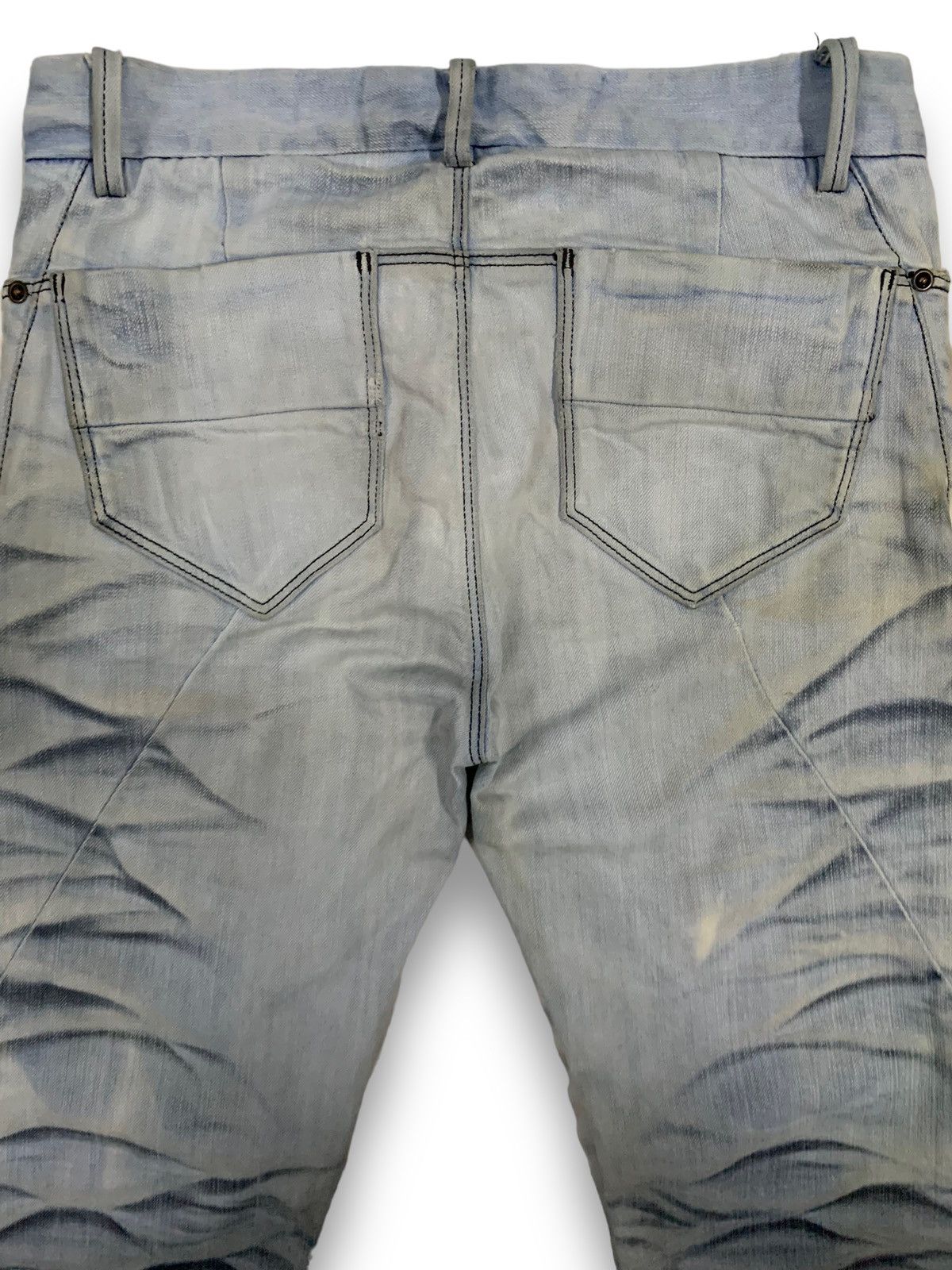 14th Addiction × Japanese Brand × Seditionaries ‼️RARE‼️Japanese Brand Johny Wolf Thrashed Mud Wash Punk Jeans Size US 31 - 13 Thumbnail