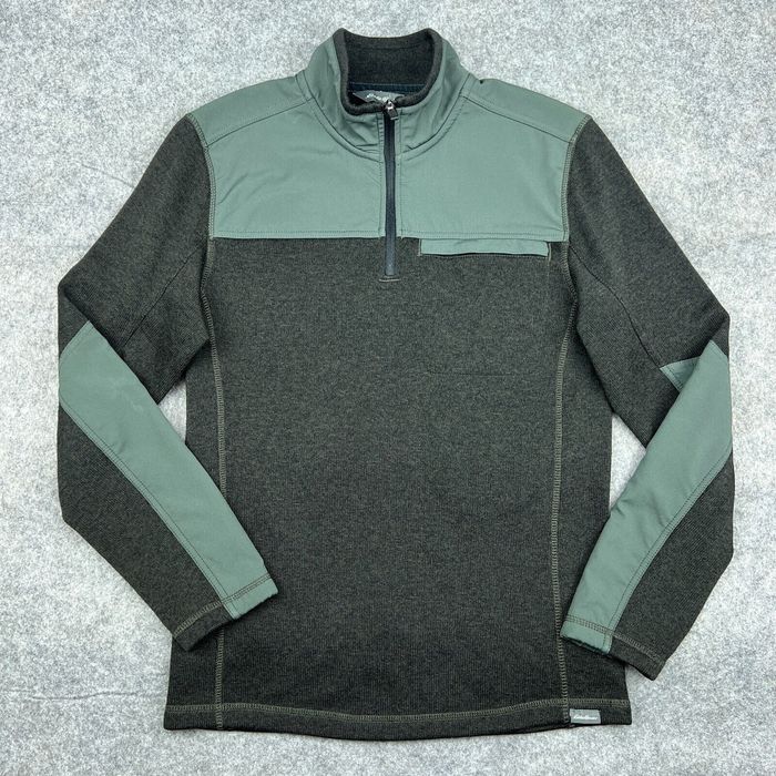Eddie Bauer Eddie Bauer Sweater Mens Small Gray Quarter Zip Sweatshirt
