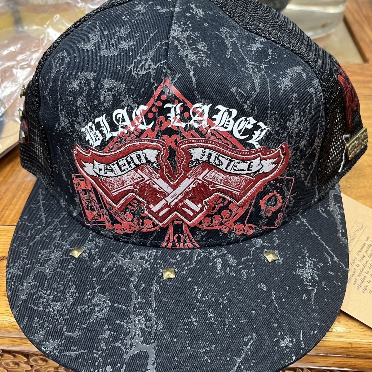 Black Label Black label grunge style trucker hat Size ONE SIZE - 1 Thumbnail