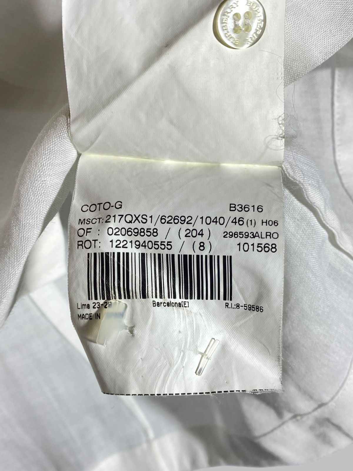 Burberry Burberry London White Bamboo Shirt With Gold Embroidery Size L / US 10 / IT 46 - 17 Thumbnail