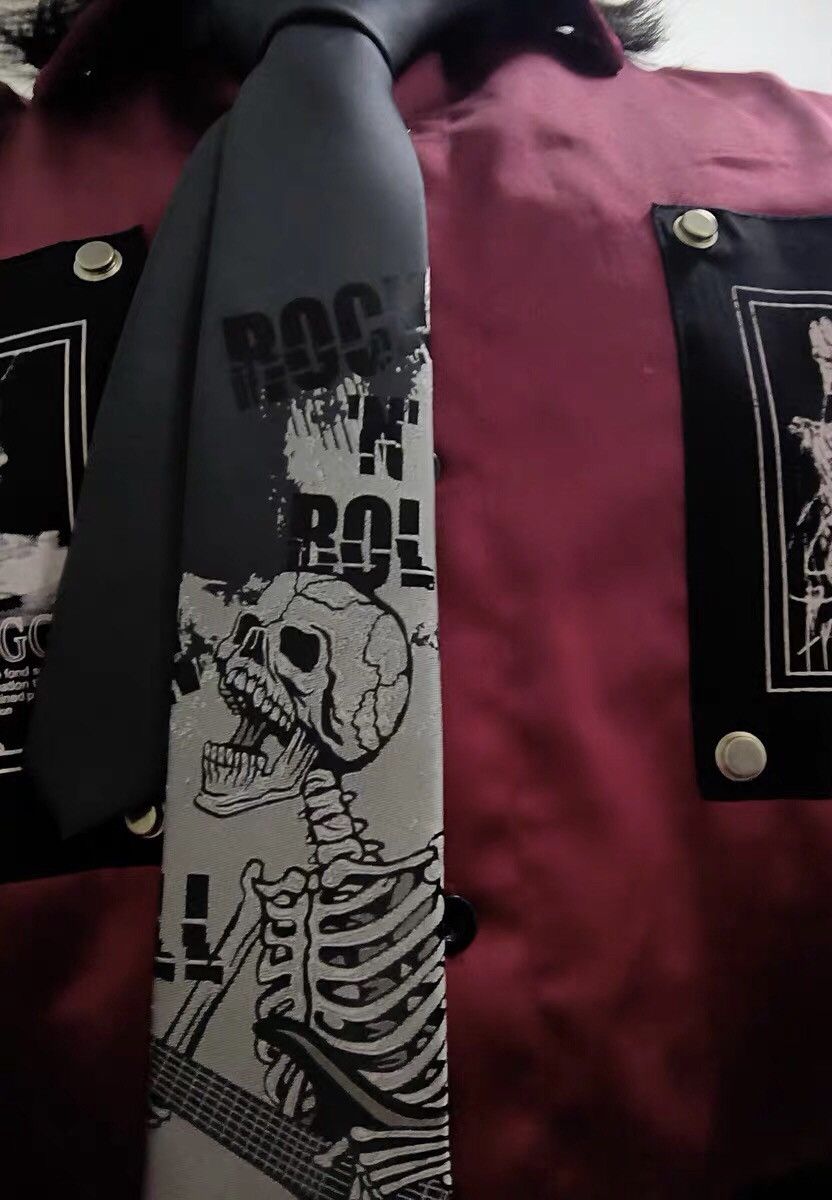 The Tie Bar × Vintage Outdoor fashion rock n roll skeleton skull neck tie Size ONE SIZE - 7 Thumbnail