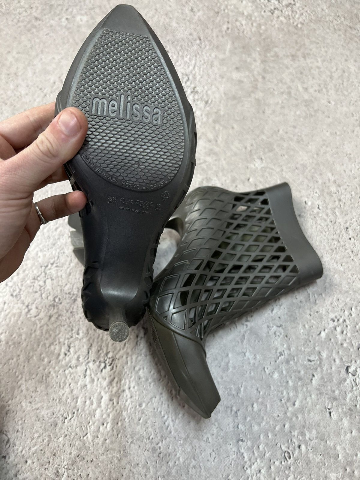 Jean Paul Gaultier Jean Paul gaultier x Melissa rubber heel boots 41 size Size US 11 / IT 41 - 4 Thumbnail