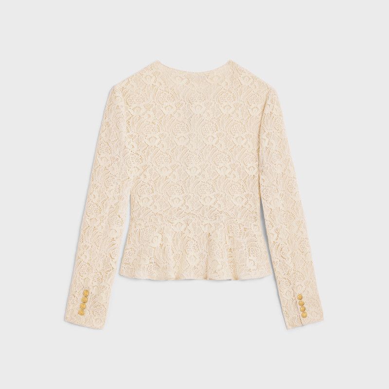 Celine o1w1db10526 2V58S3 Chelsea Jacket in Beige Size XXS / US 00 / IT 34 - 2 Thumbnail