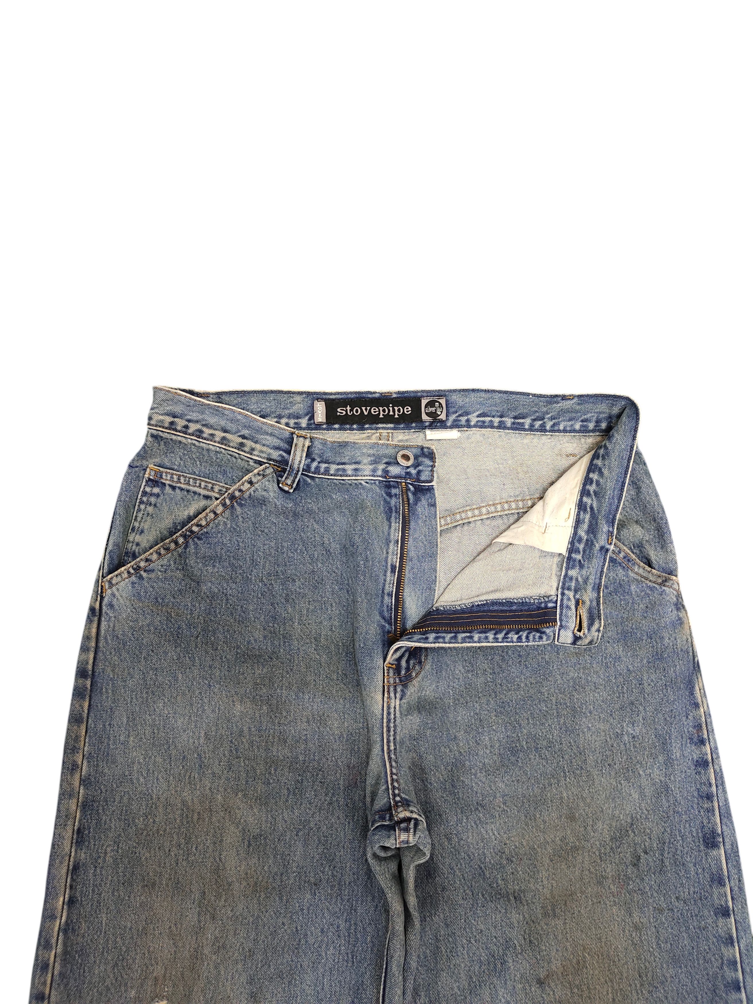 Levi's Vintage Clothing Vintage 90s Levis Silvertab Stovepipe Baggy Denim Jeans Size US 34 / EU 50 - 7 Thumbnail