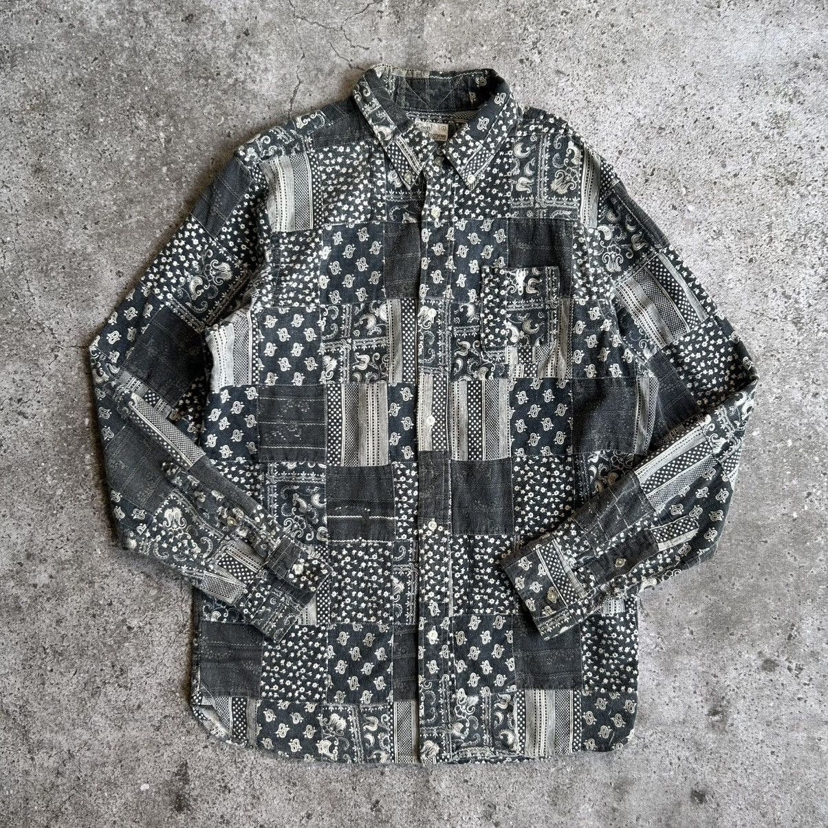 Japanese Brand coen patchwork pasley shirts Size US L / EU 52-54 / 3 - 1 Thumbnail