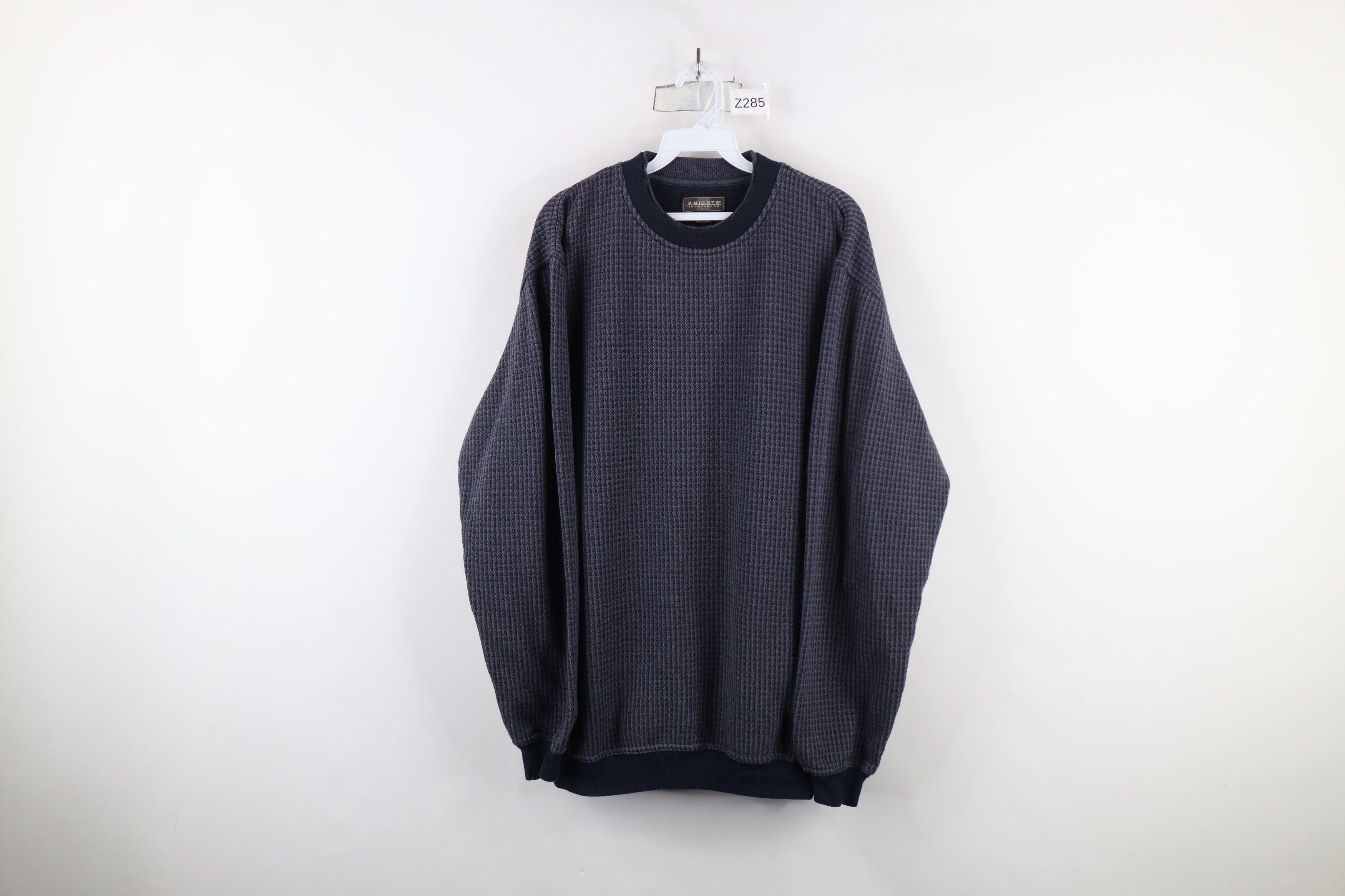 Vintage Vintage 90s Streetwear Thermal Knit Crewneck Sweatshirt Size ONE SIZE - 1 Thumbnail