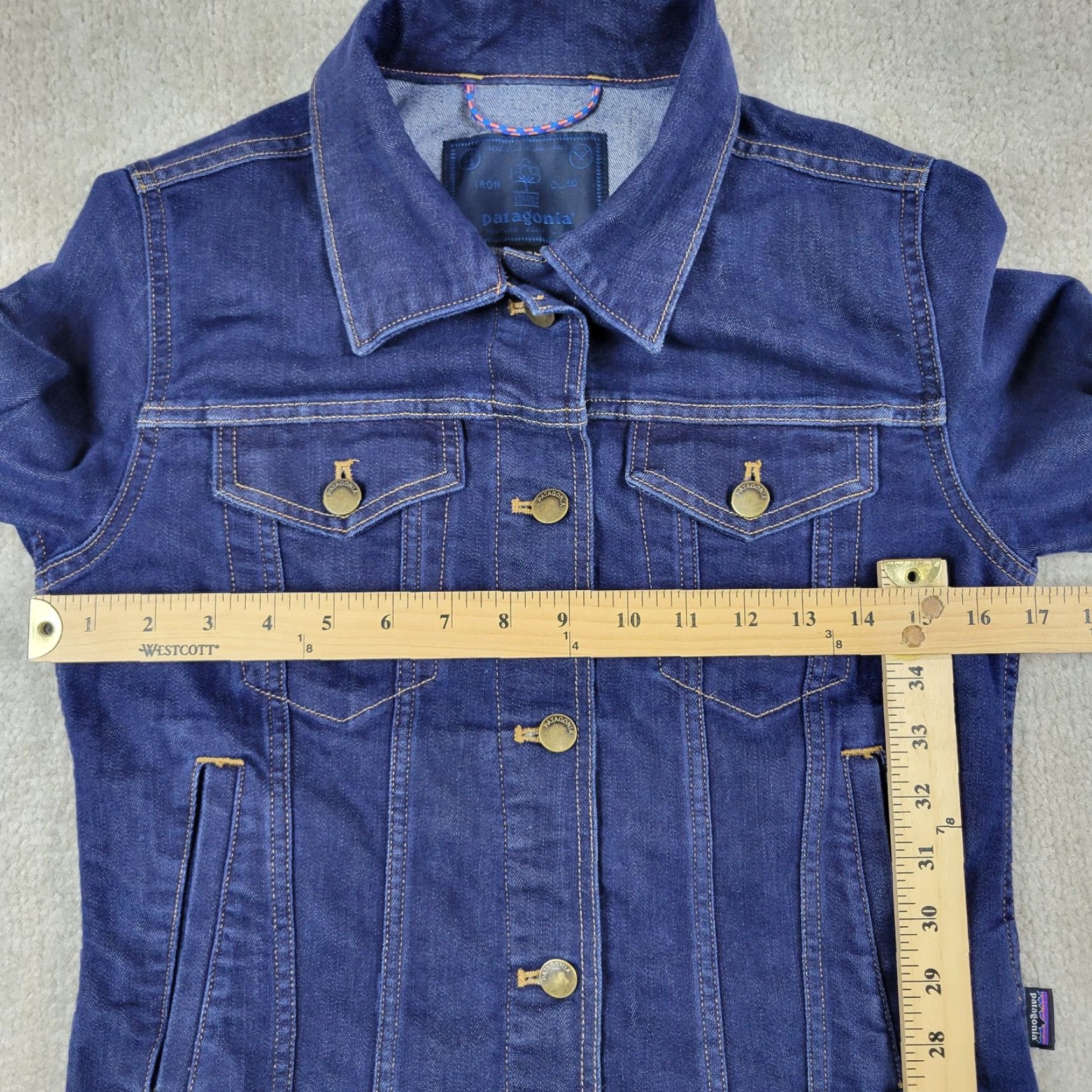 Patagonia Patagonia Denim Jacket Womens XS Blue Iron Clad Dark Wash Organic Cotton Hiking Jacket Womens XS Blue Denim Jacket Outdoor Vintage No Size XS / US 0-2 / IT 36-38 - 5 Thumbnail