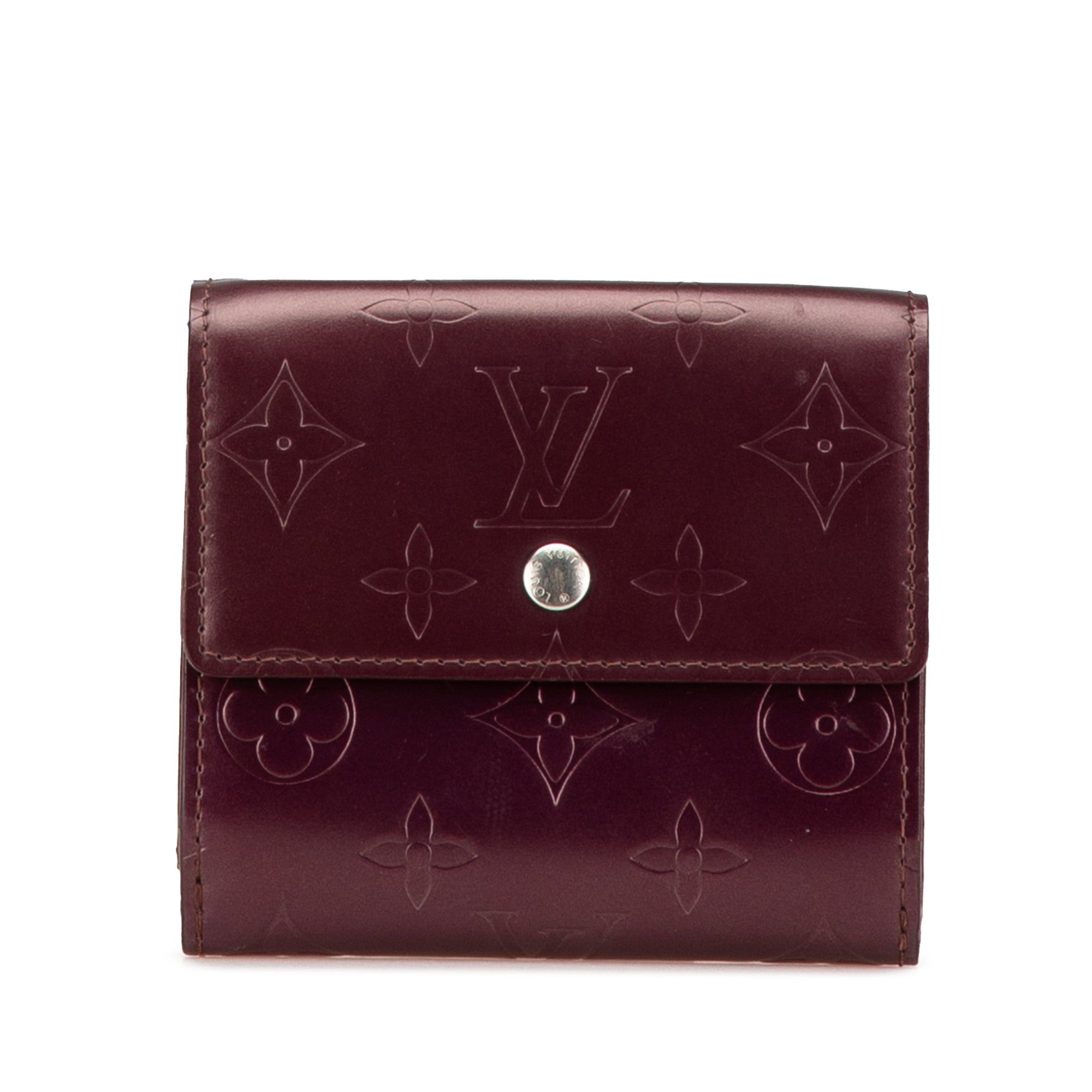 Louis Vuitton Louis Vuitton Monogram Mat Portefuille Elise Trifold Wallet Red Size ONE SIZE - 1 Thumbnail