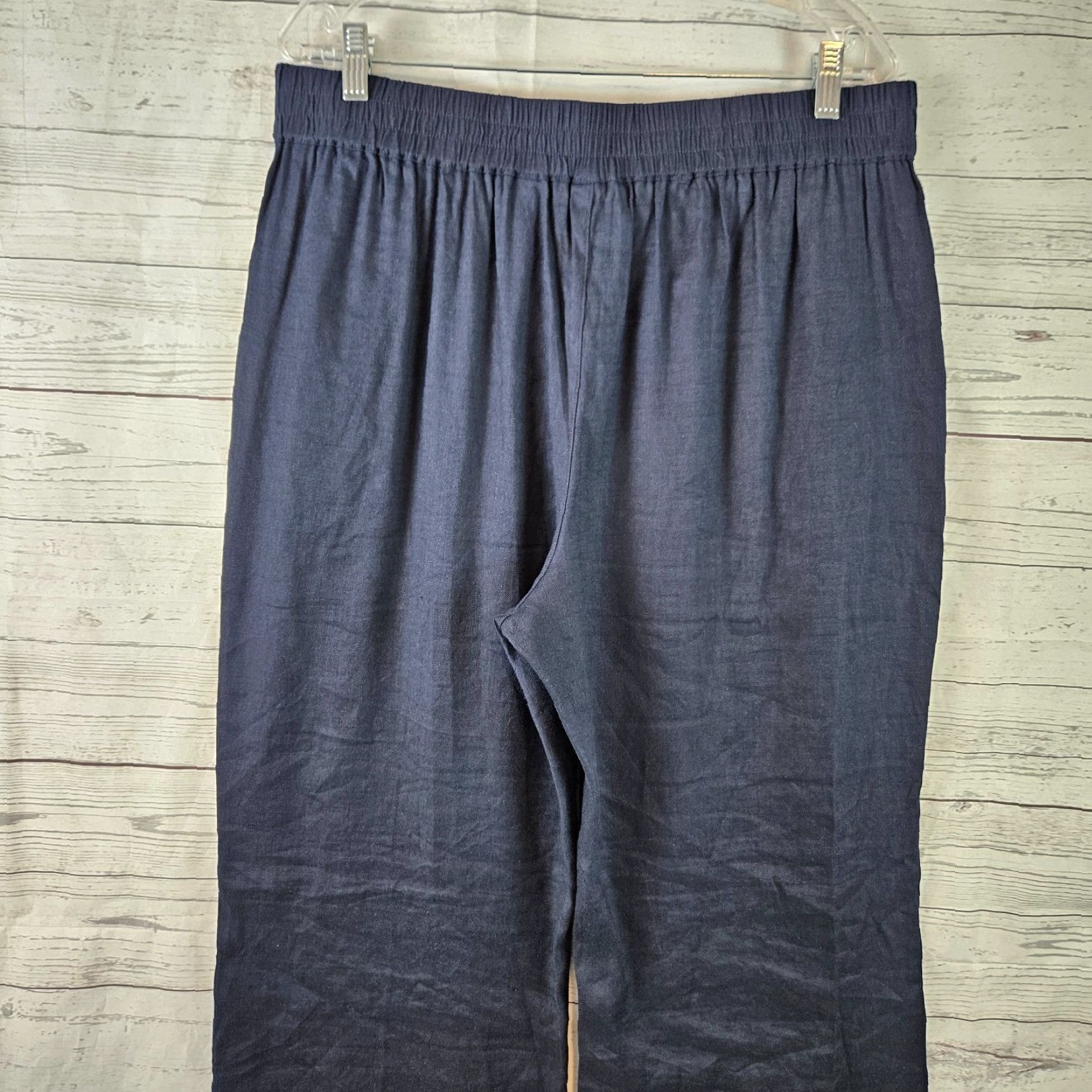 Vintage Cabi 6425 Women's Finale Trouser Pants Dress Pants Blue Linen Blend High Rise L Women Size 36" / US 14 / IT 50 - 4 Thumbnail