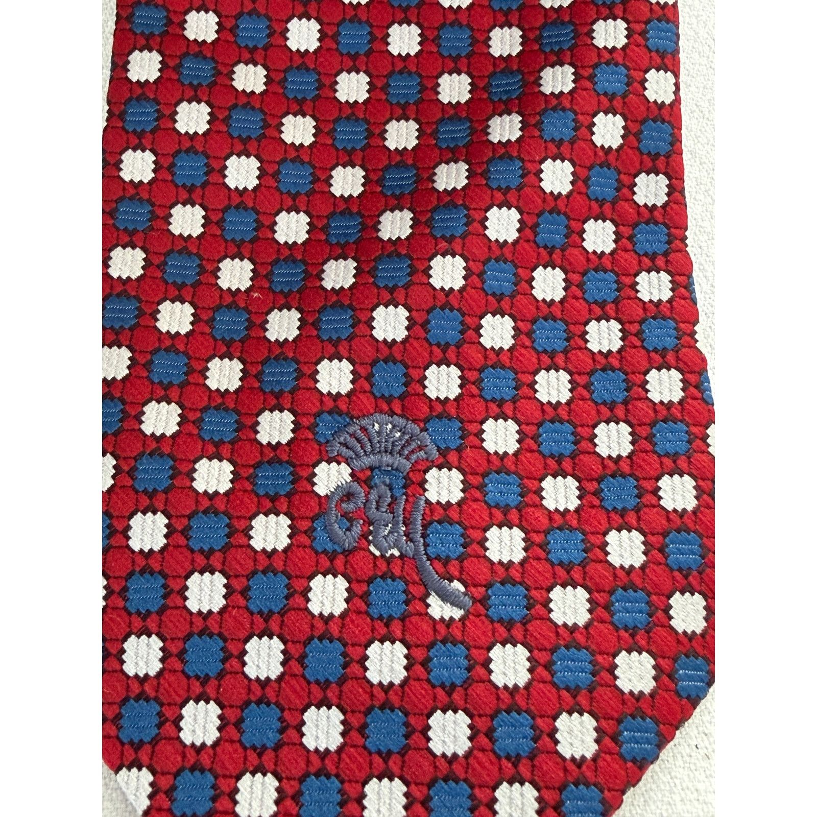 Countess Mara Countess Mara Red/White/Blue Geometric Tie - Vintage Size ONE SIZE - 2 Thumbnail