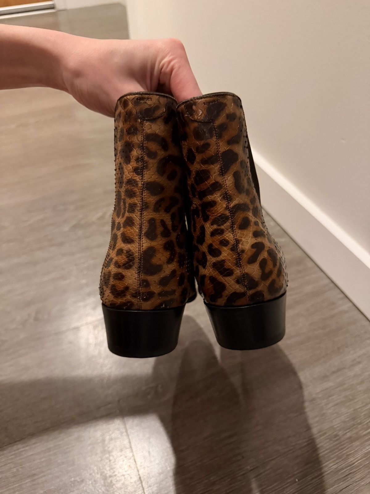 Celine Celine Python Leopard Print Jacno Chelsea Boot Hedi Slimane Size US 10 / EU 43 - 6 Thumbnail