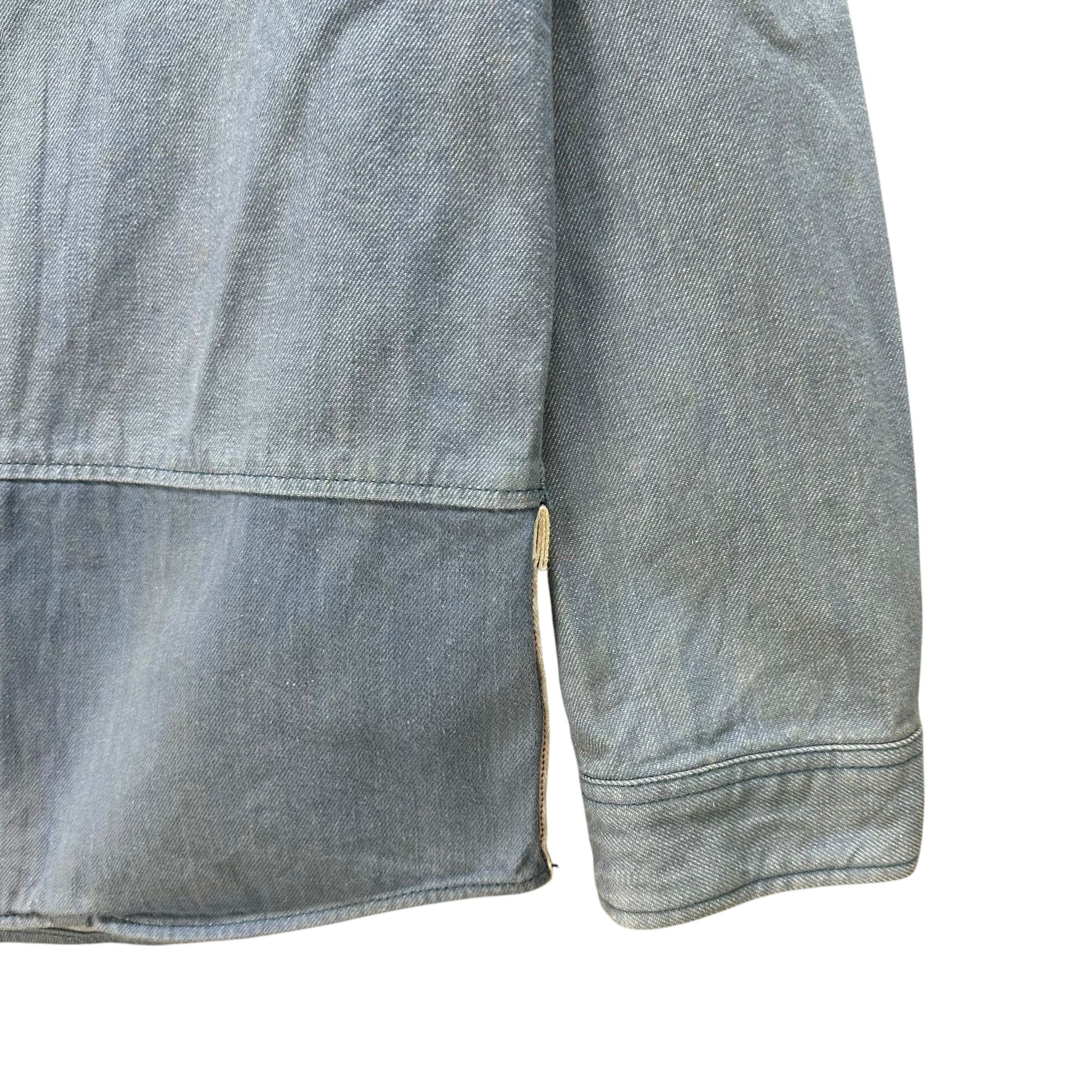 Marithe + Francois Girbaud Vintage MFG Stand Collar Selvedge Denim Jacket #A80-1918 Size US M / EU 48-50 / 2 - 6 Thumbnail