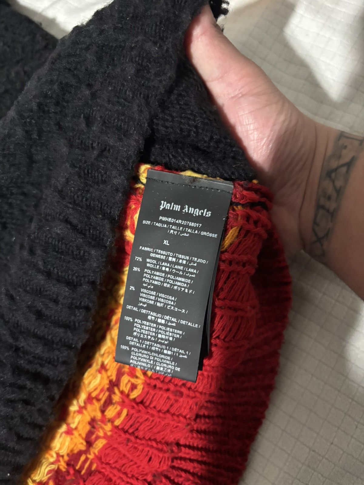 Palm Angels Palm Angels Burning Castentino Sweater Size US XL / EU 56 / 4 - 4 Thumbnail
