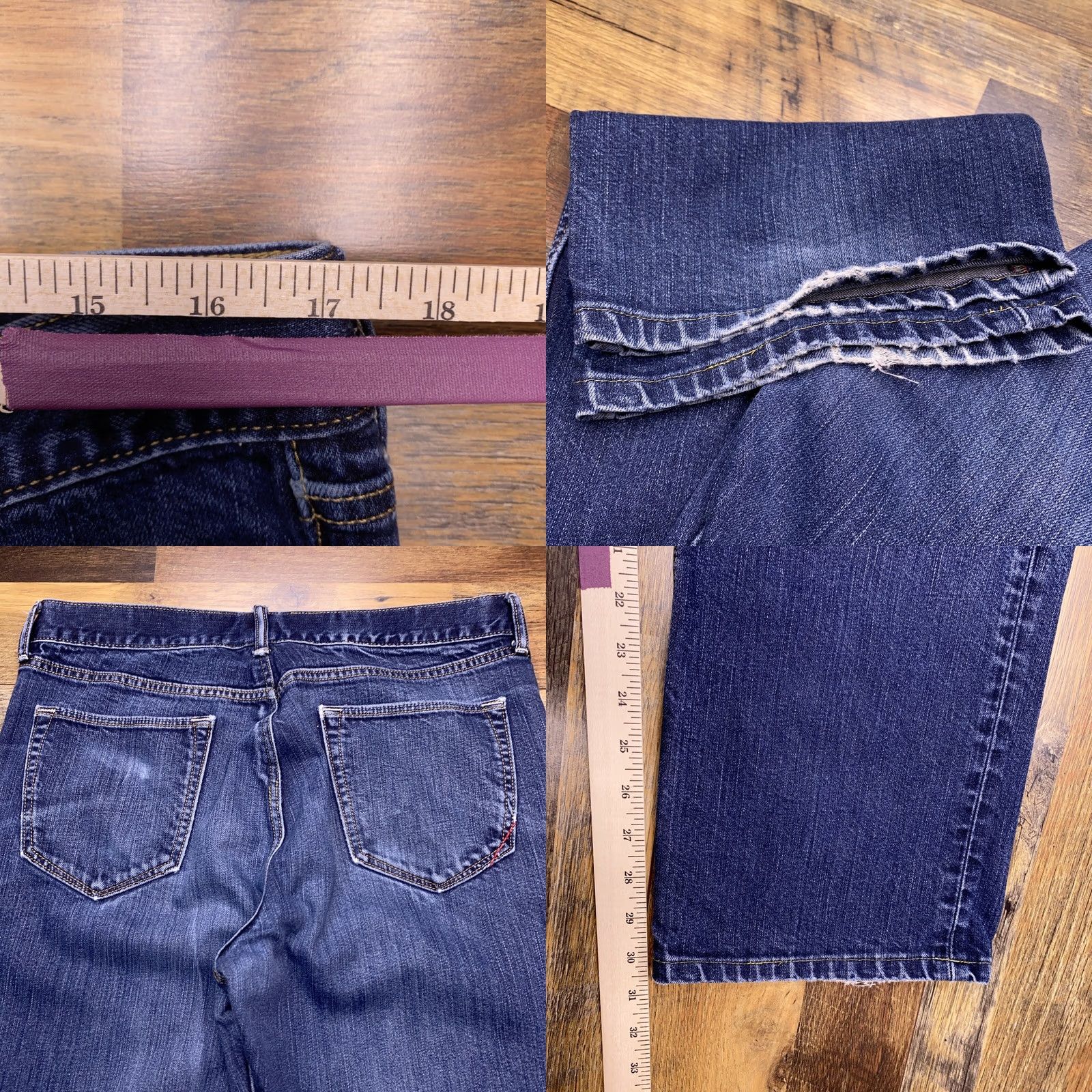 Banana Republic Banana Republic Jeans Mens 34x31 Straight Regular Denim Blue 5-Pocket Modern Mid Rise Belt Loops Pocket Buttons Vintage No Size US 34 / EU 50 - 8 Thumbnail