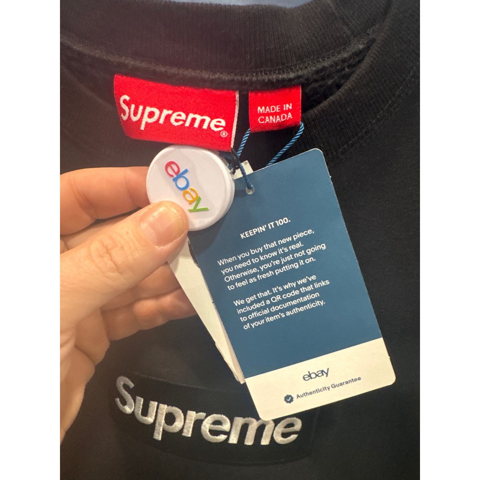 Supreme Supreme Box Logo Crewneck Sweatshirt BOGO BLACK 2018 Size US M / EU 48-50 / 2 - 3 Thumbnail