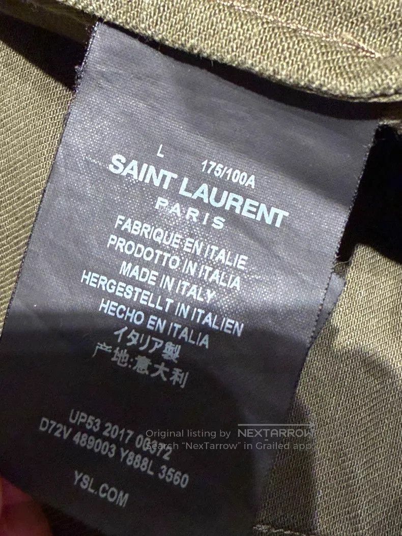 Saint Laurent Paris Saint Laurent Paris Military Green Jacket Size US L / EU 52-54 / 3 - 4 Thumbnail