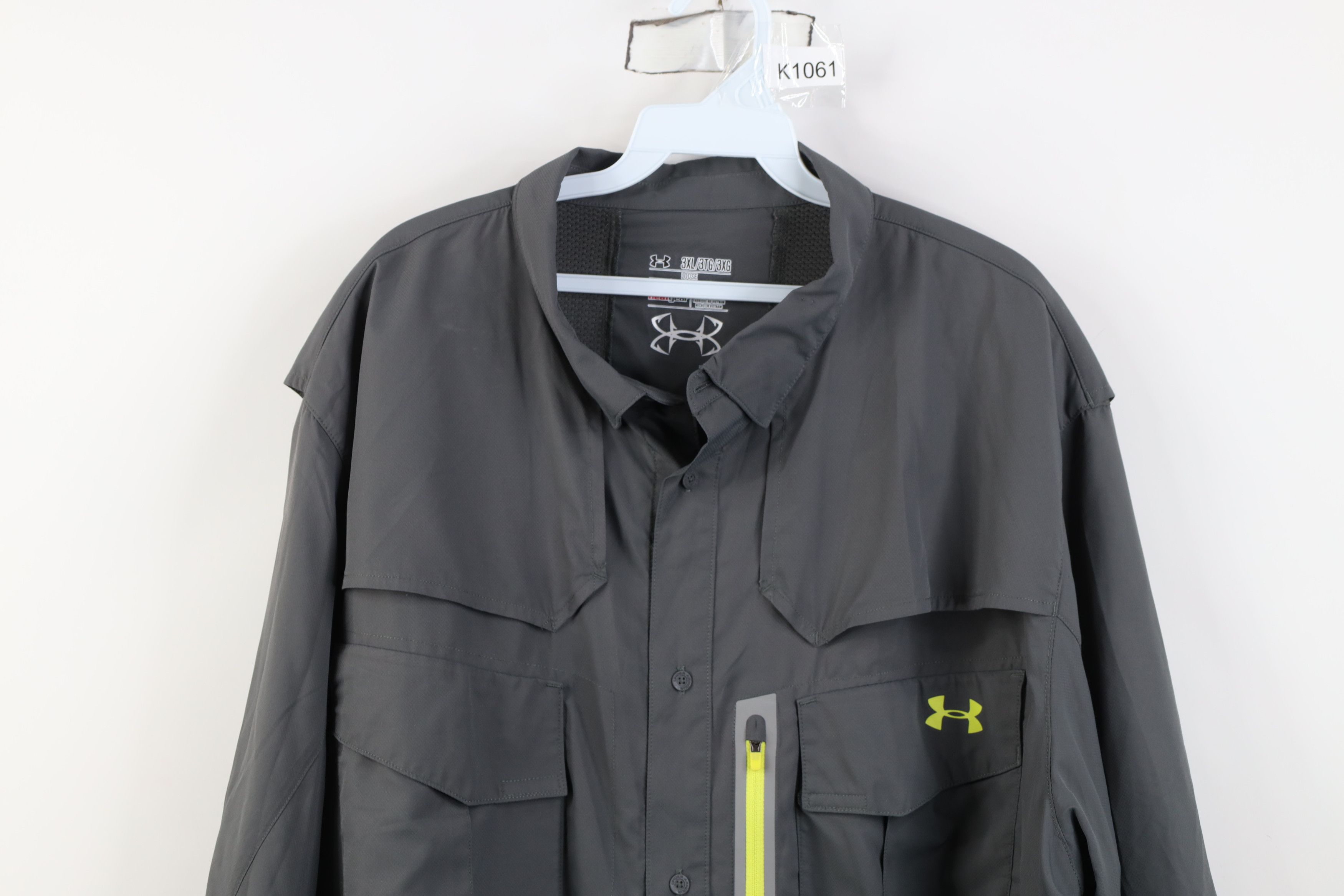 Under Armour Under Armour ColdBlack Short Sleeve Woven Button Shirt Size US XXL / EU 58 / 5 - 2 Thumbnail