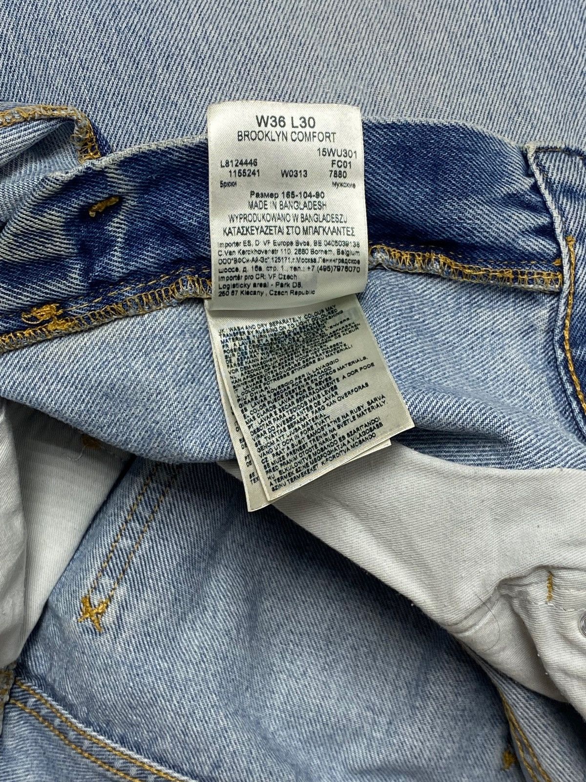 Jean Vintage LEE Light Washed Denim Jeans Wide Baggy Size US 36 / EU 52 - 8 Thumbnail