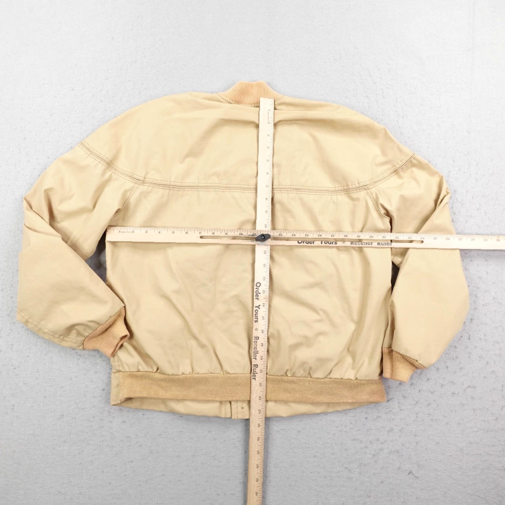 Sears VINTAGE Sears Jacket Mens M Khaki Tan Flannel Lined Bomber Coat Zip Up 80s Size US M / EU 48-50 / 2 - 5 Thumbnail