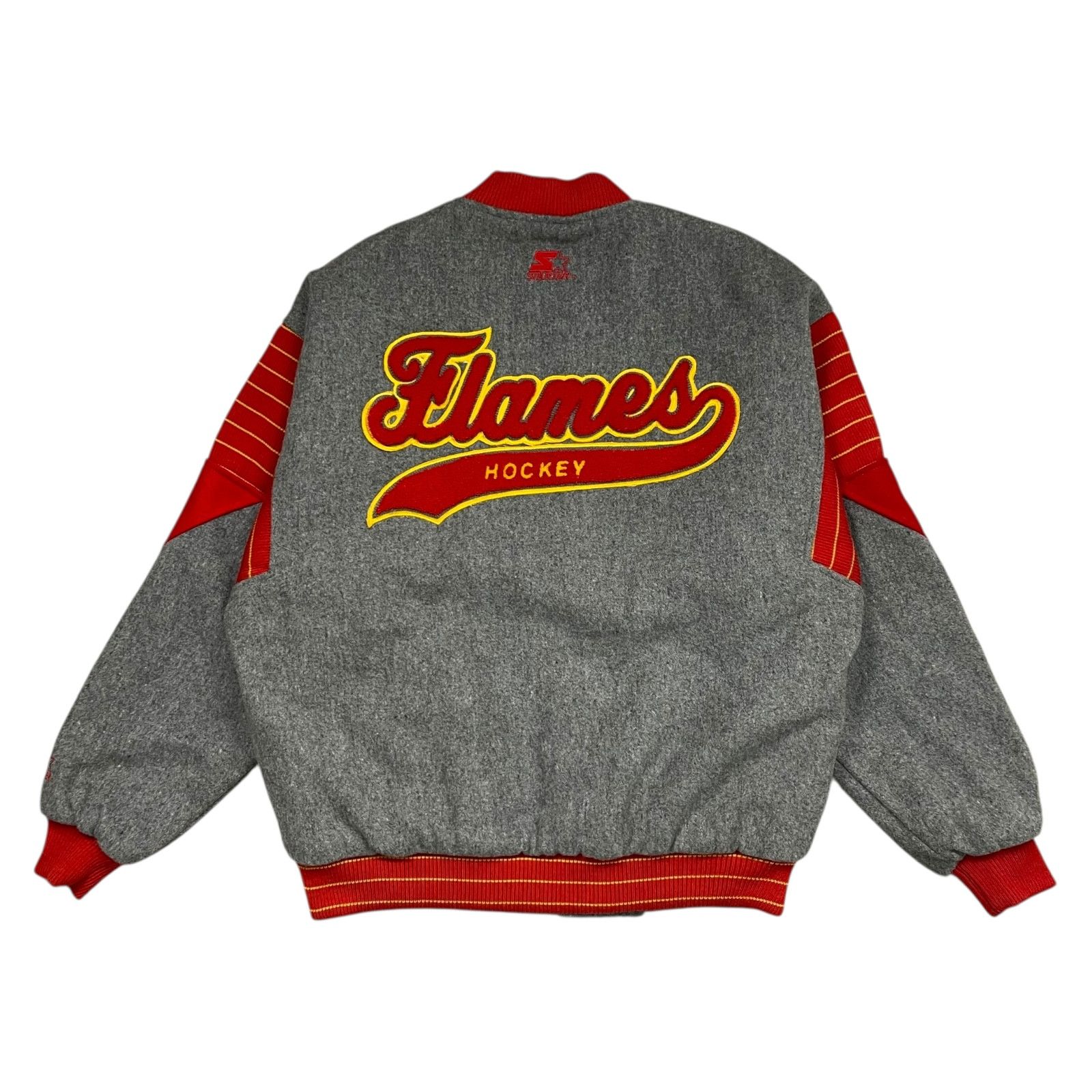 NHL RARE VTG 90s CALGARY FLAMES STARTER WOOL VARSITY JACKET XL Size US XL / EU 56 / 4 - 1 Thumbnail