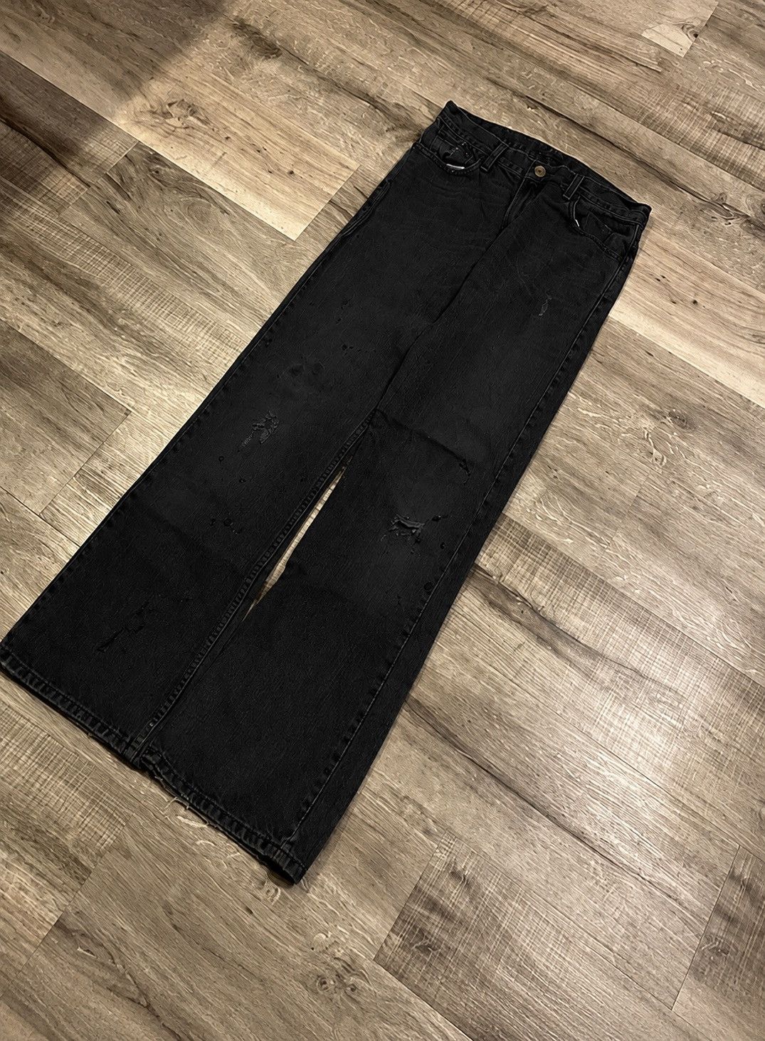 Japanese Brand Black Leon Wide Leg Denim Size US 30 / EU 46 - 1 Preview