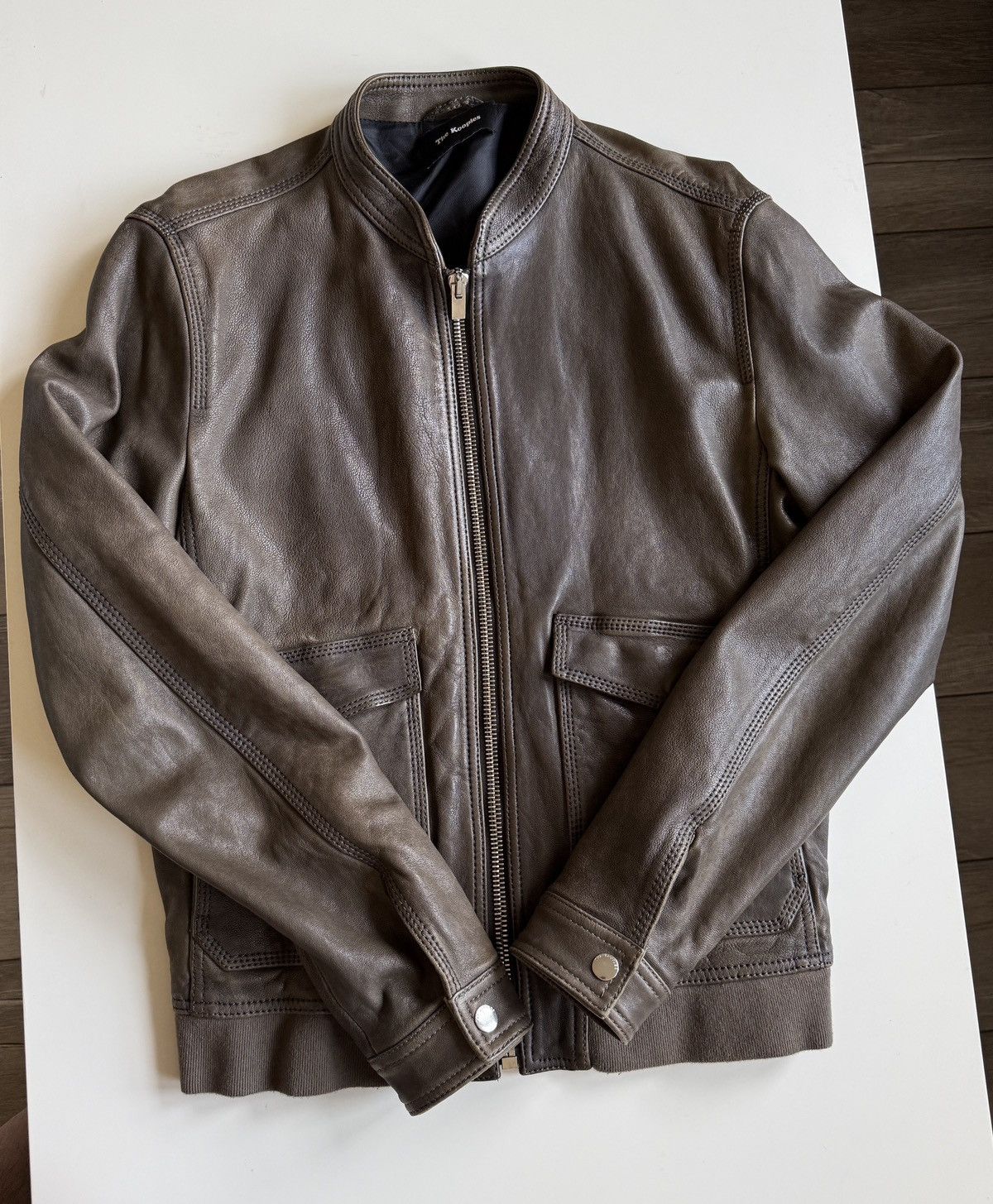 The Kooples Dark Olive Green Kooples Leather Jacket Size US S / EU 44-46 / 1 - 6 Thumbnail