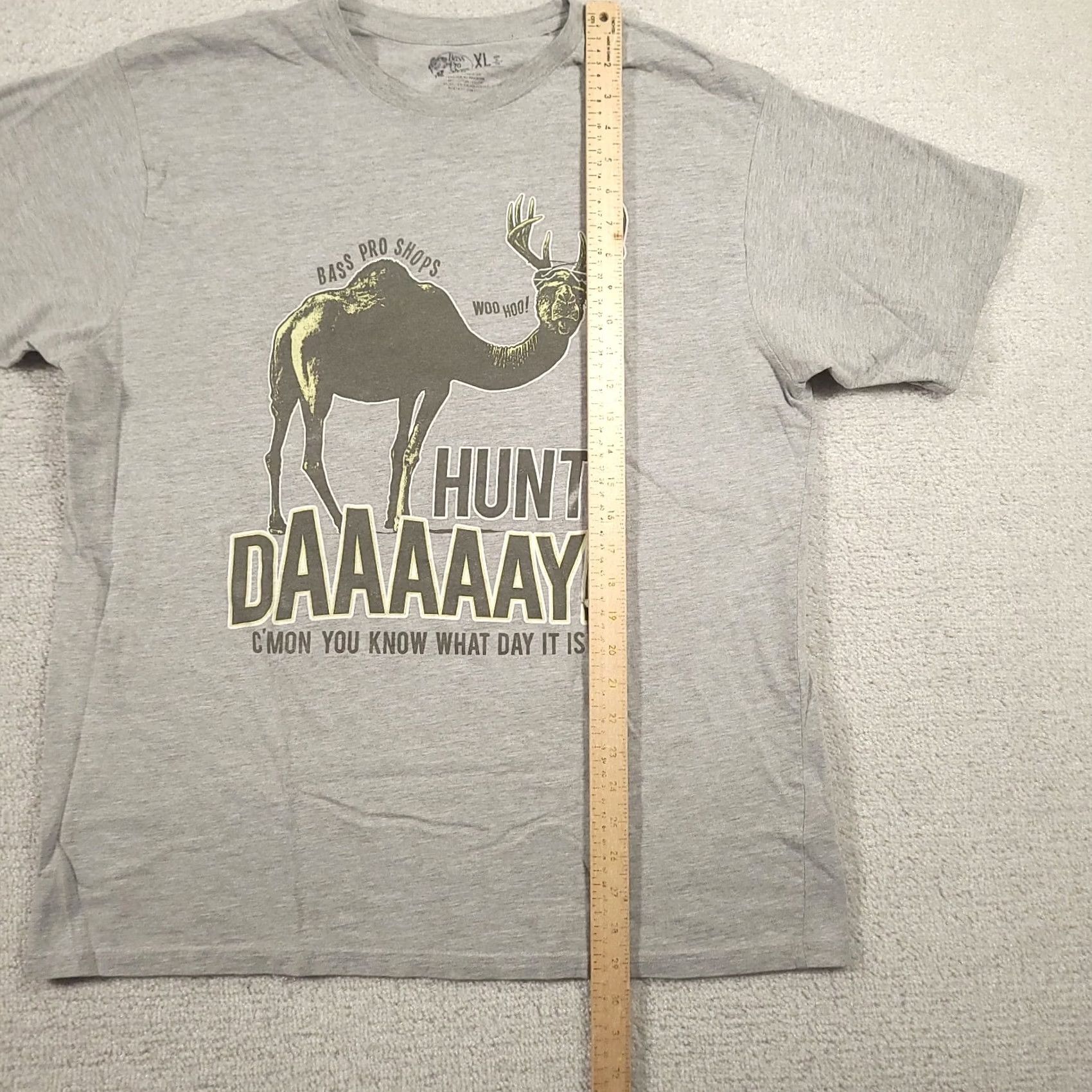 Bass Pro Shops Bass Pro Shops Shirt Mens XL Gray Short Sleeve Graphic Print Crew Neck Size US XL / EU 56 / 4 - 5 Thumbnail