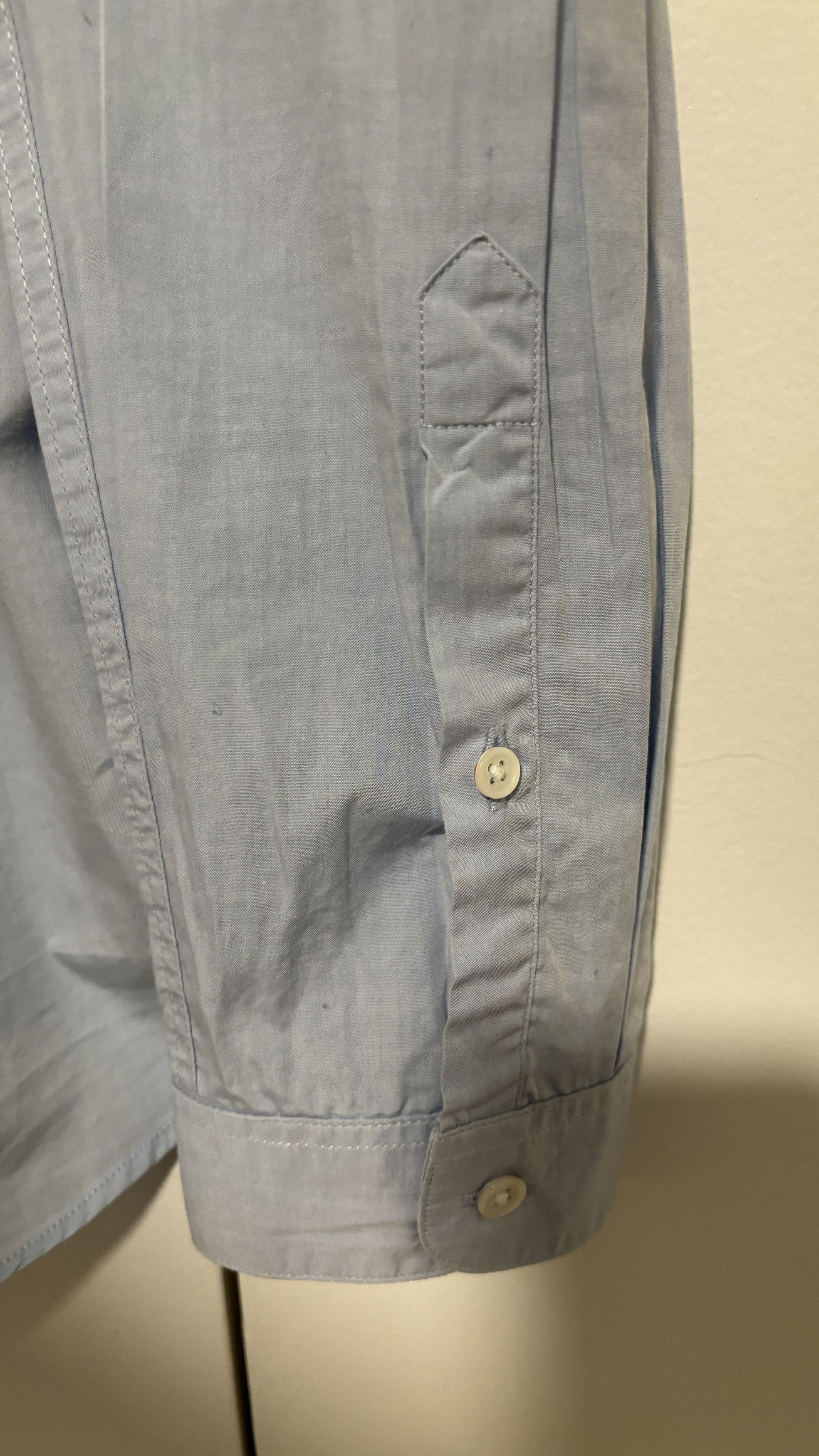 Sandro Blue Contrast Collar Button Up Shirt Size Medium Size US M / EU 48-50 / 2 - 5 Thumbnail