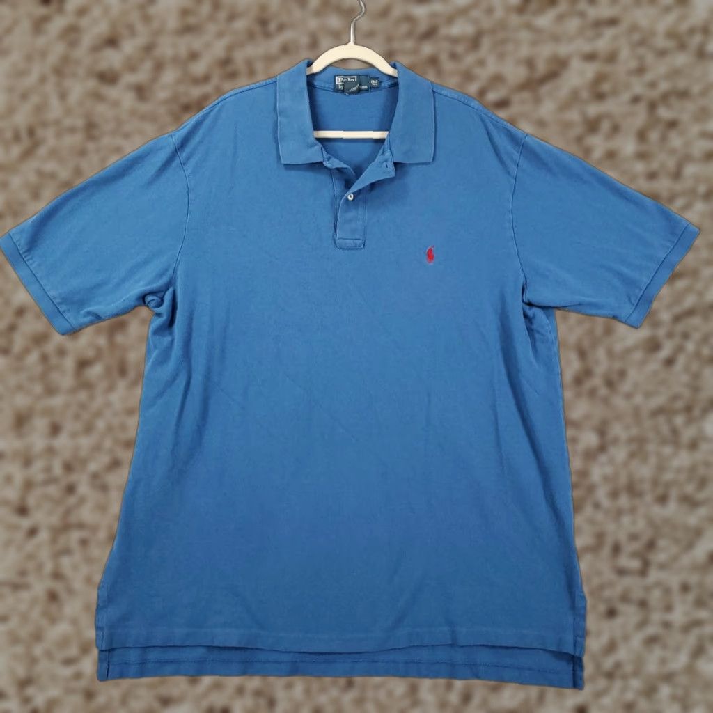 Polo Ralph Lauren Polo Ralph Lauren Shirt Mens 2XLT Tall 2XL Short Sleeve Collared Pullover Blue Size US XXL / EU 58 / 5 - 1 Thumbnail