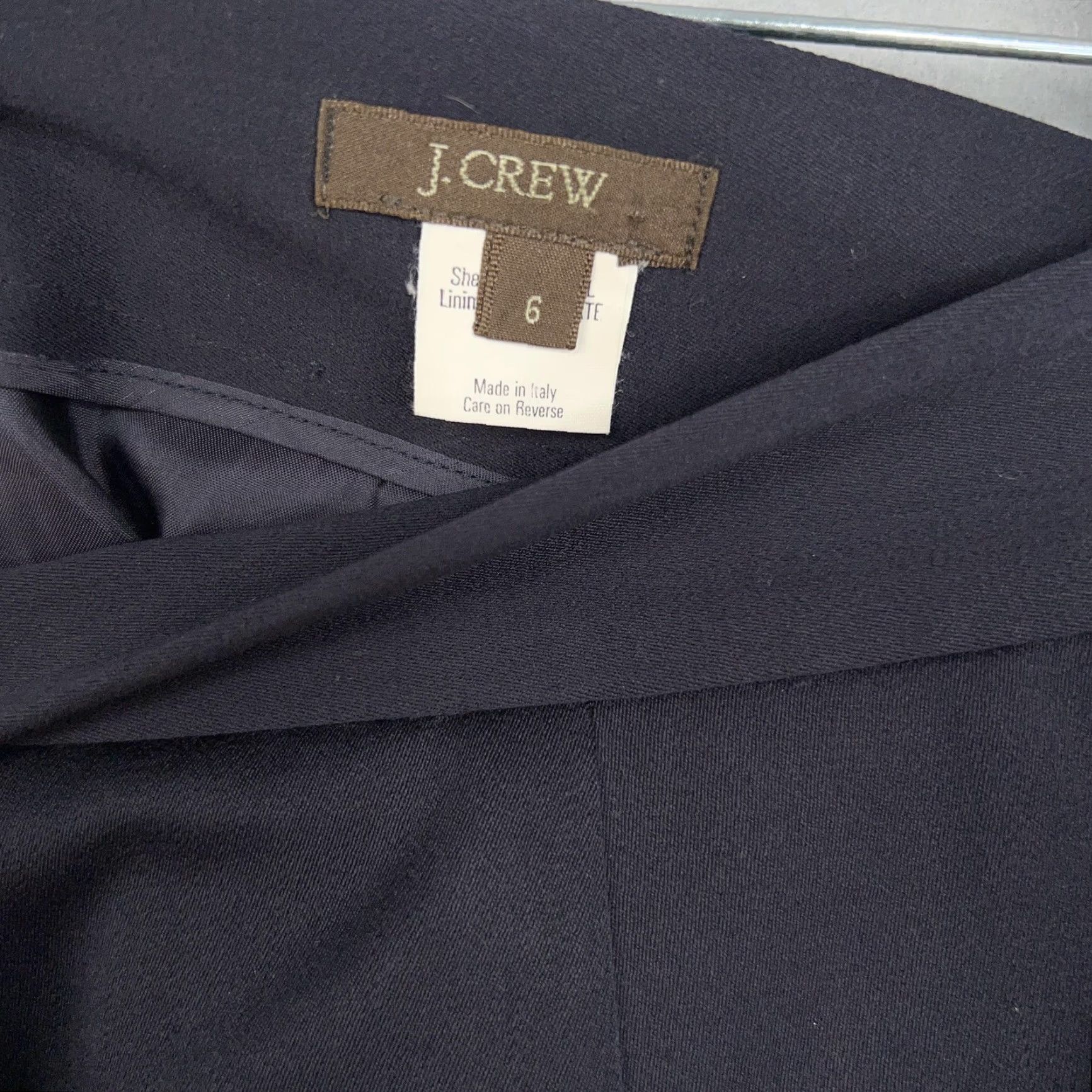 J.Crew J.Crew Skirt Womens 6 Navy Italian Wool Pencil Minimal Quiet Luxury Made Italy Skirt Size 28" / US 6 / IT 42 - 4 Thumbnail